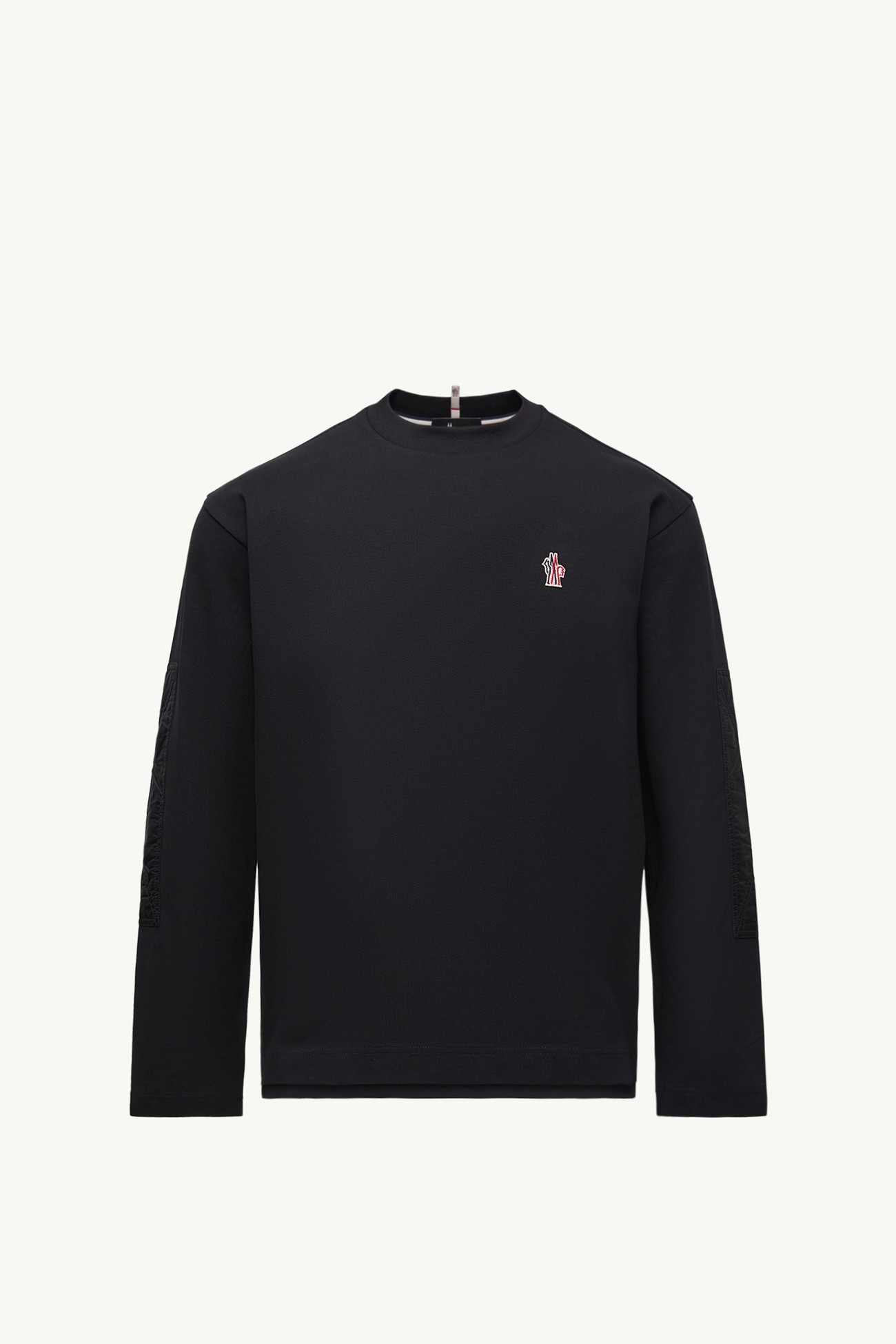 T-shirt a maniche lunghe con logo in cotone Uomo Nero Moncler 2