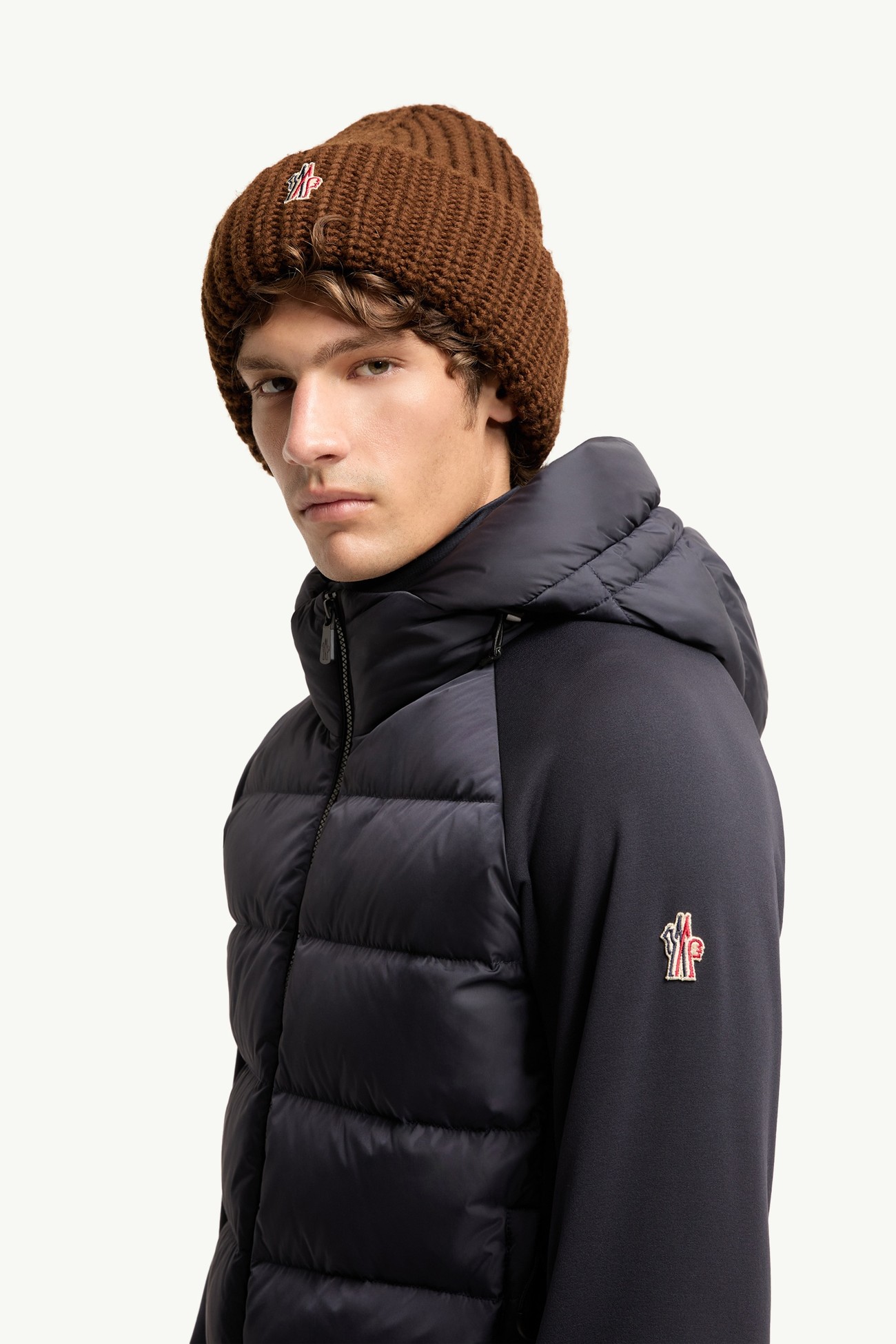 Polartec®夾層拉鏈連帽衫 男士 深藍色 Moncler 1