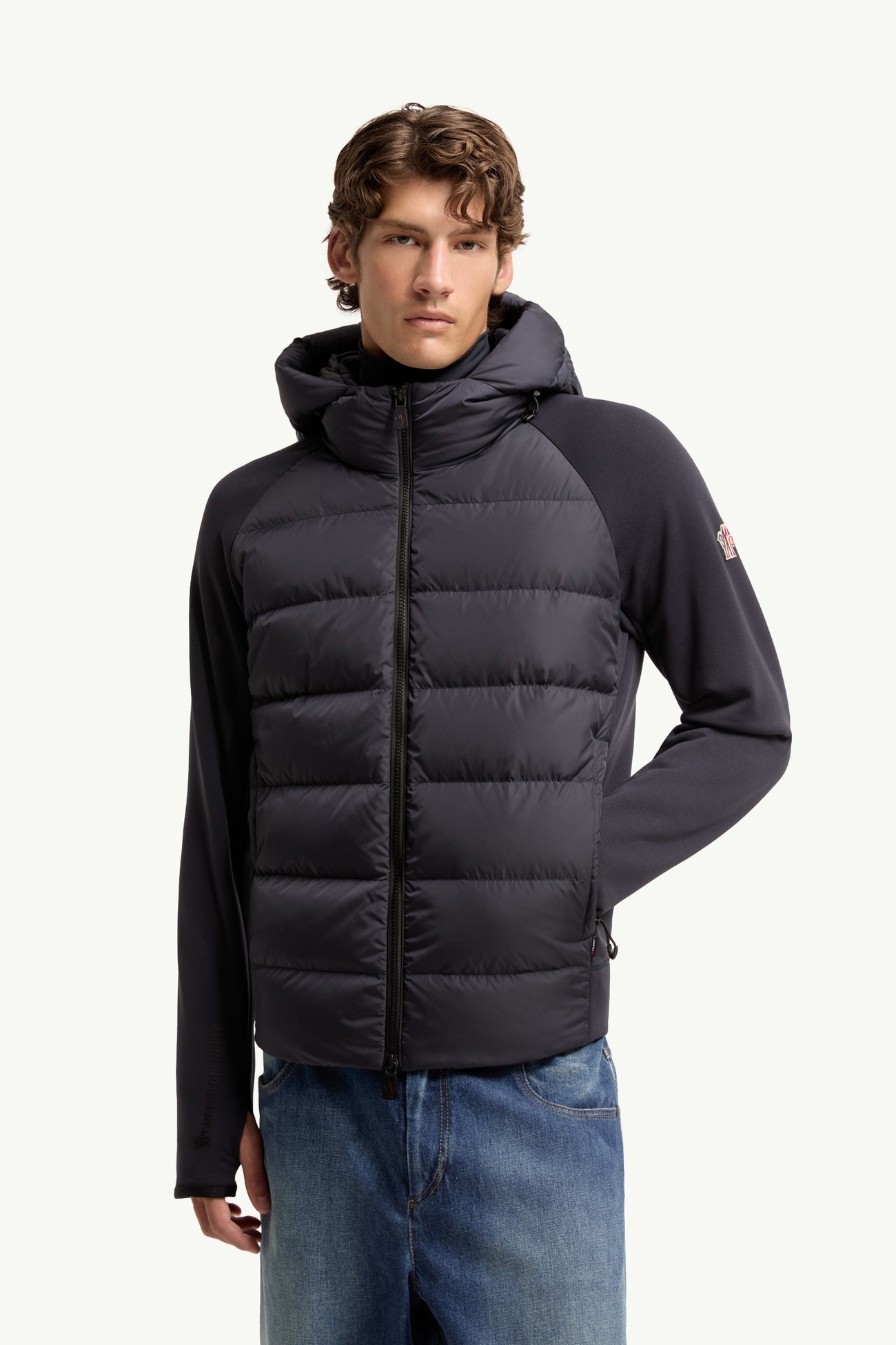 Polartec®夾層拉鏈連帽衫 男士 深藍色 Moncler 3