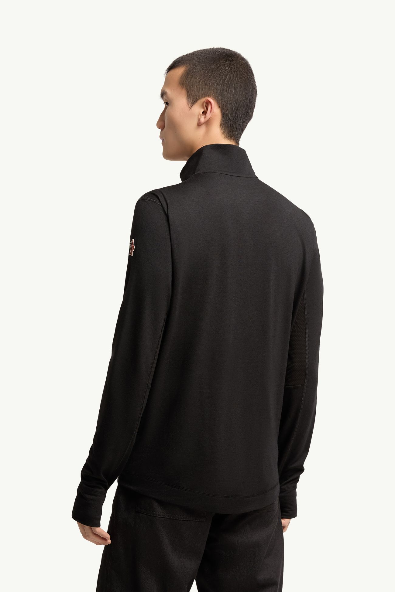 Jersey de cuello alto con media cremallera Hombre Negro Moncler 4