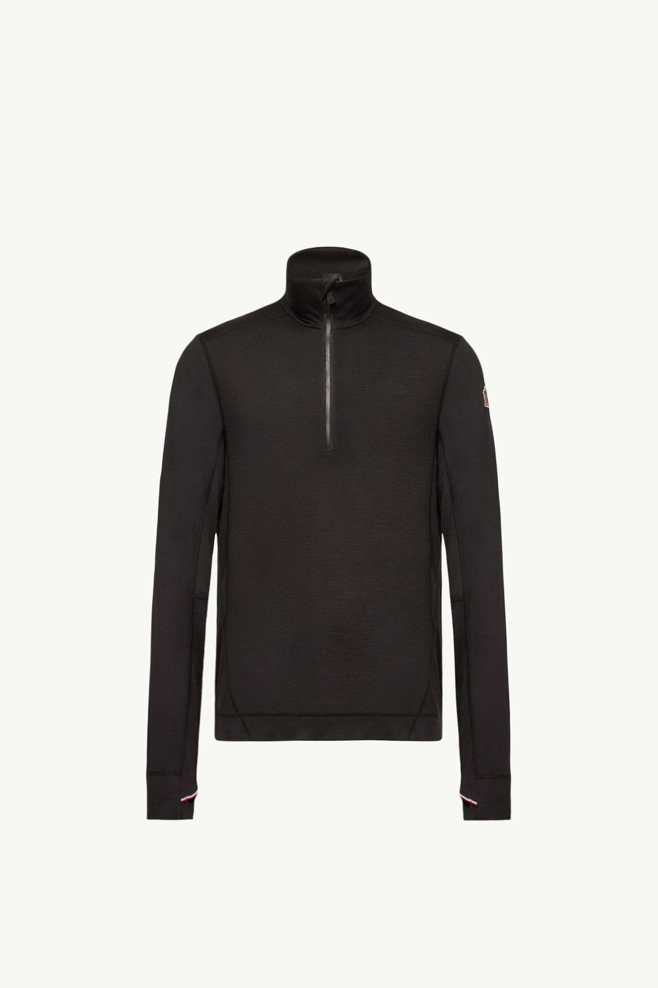 Knit Half-Zip Polo Neck Men Black Moncler 2