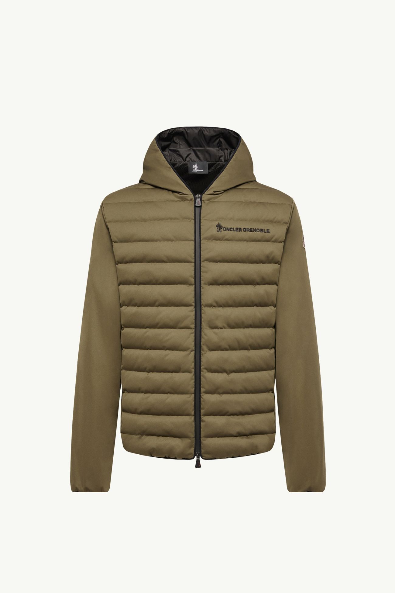 Padded Zip-Up Sweatshirt Men Dark Green Moncler 2