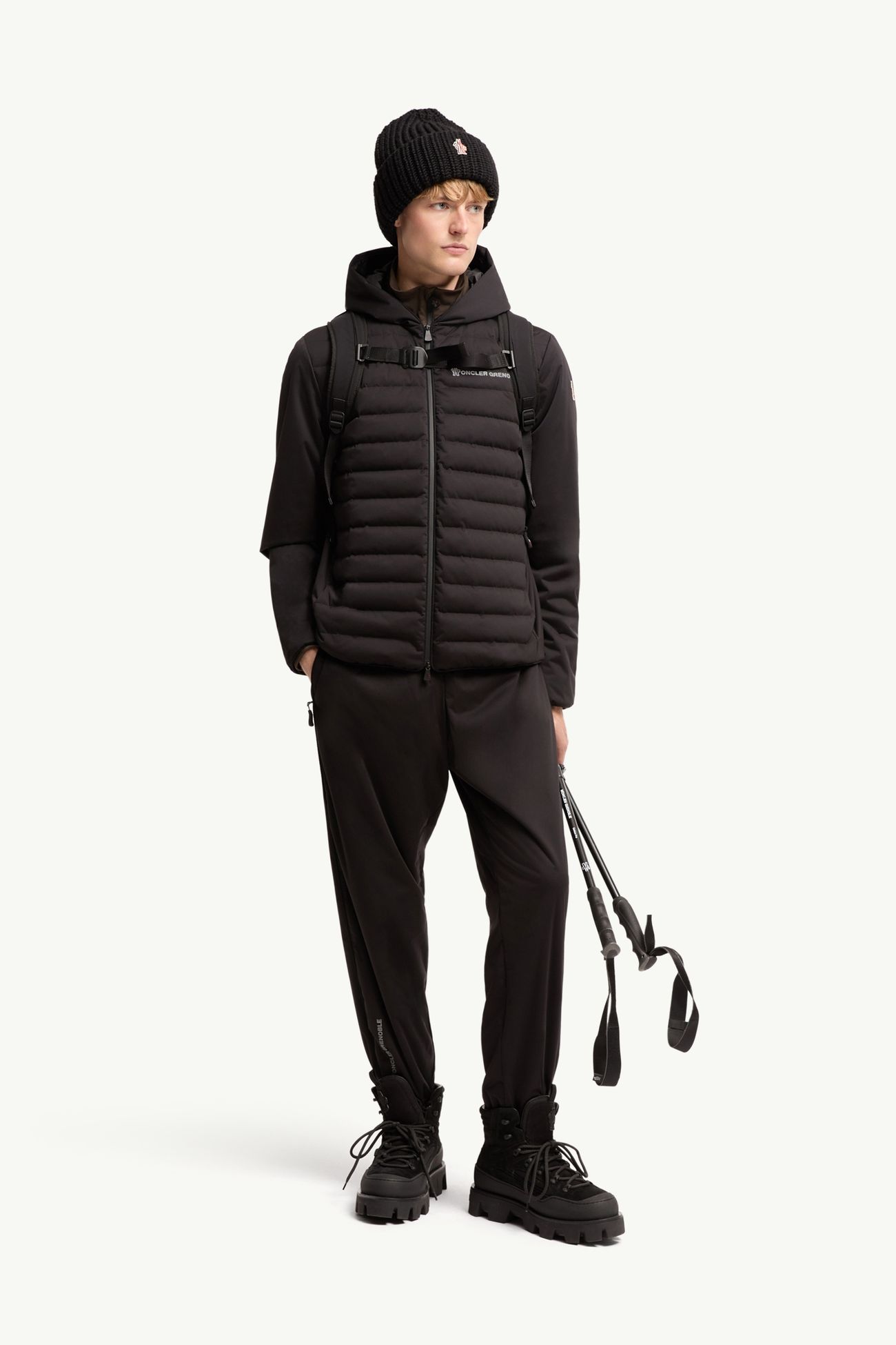 Padded Zip-Up Sweatshirt Men Black Moncler 0