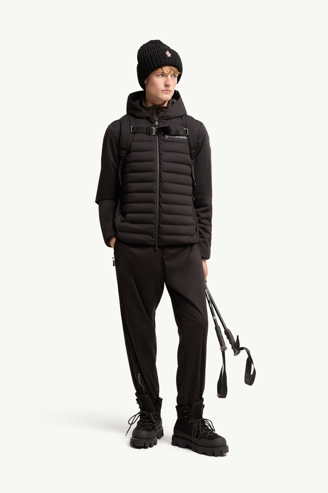 Padded Zip-Up Sweatshirt Men Black Moncler 0