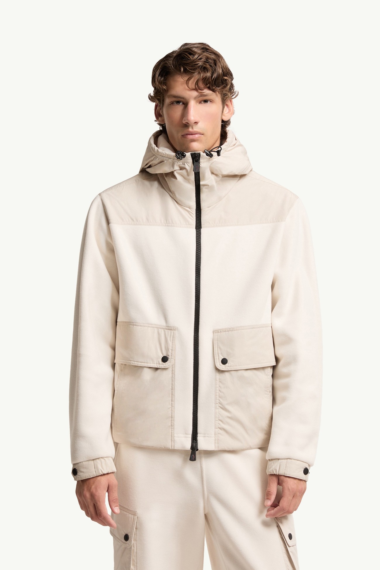 Polartec®拉鏈連帽衫 男士 淺米色 Moncler 3