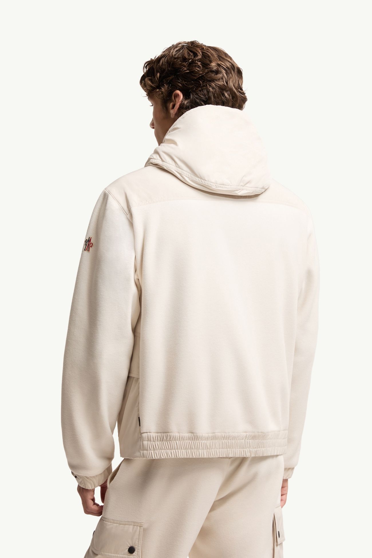 Polartec® Zip-Up Hoodie Men Light Beige Moncler 4