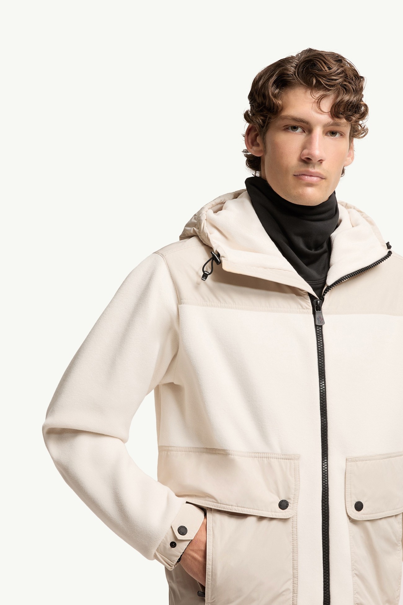 Polartec®拉鏈連帽衫 男士 淺米色 Moncler 5