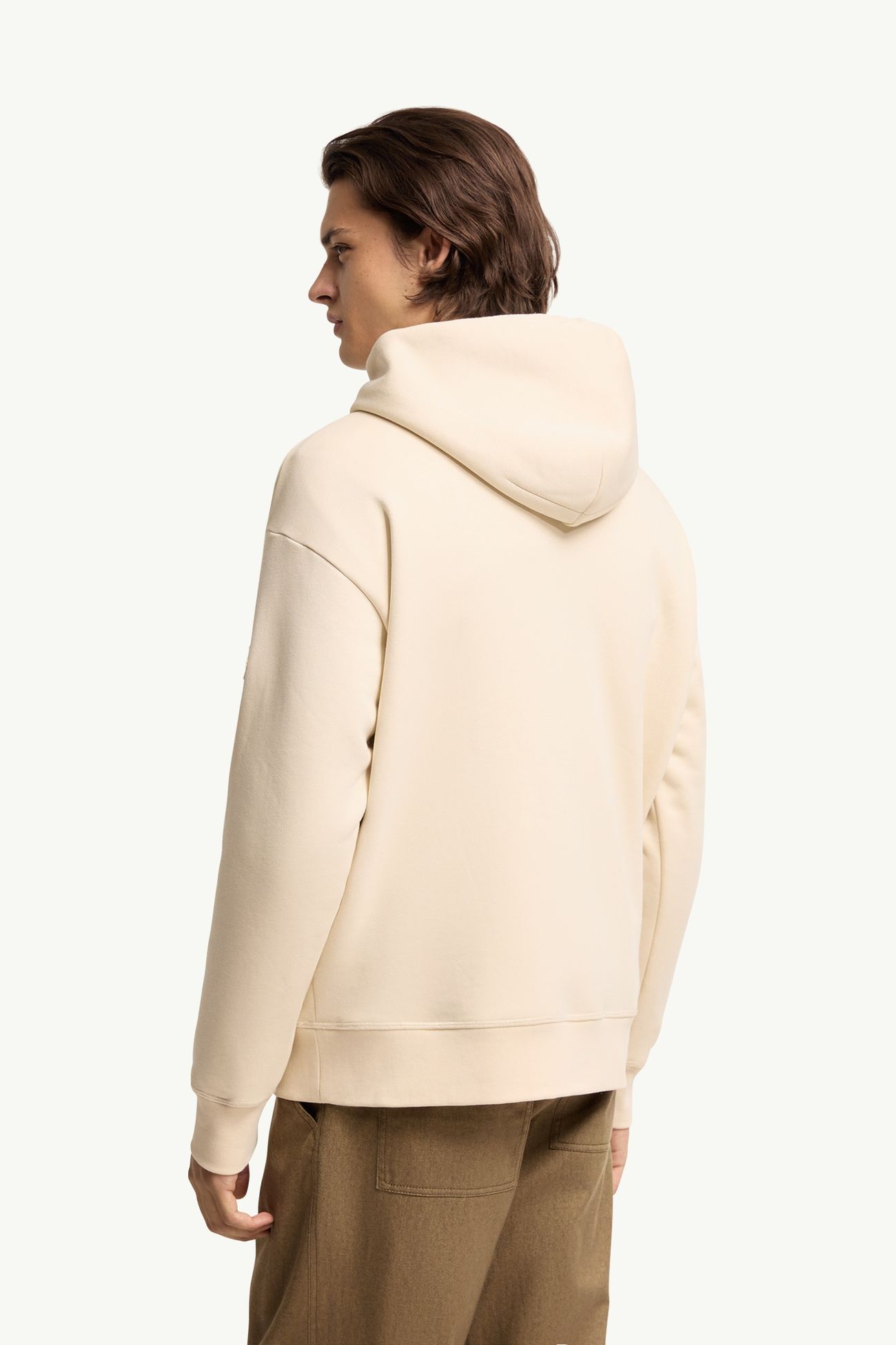 Mountain Landscape Print Cotton Blend Hoodie Men White Ivory Moncler 4