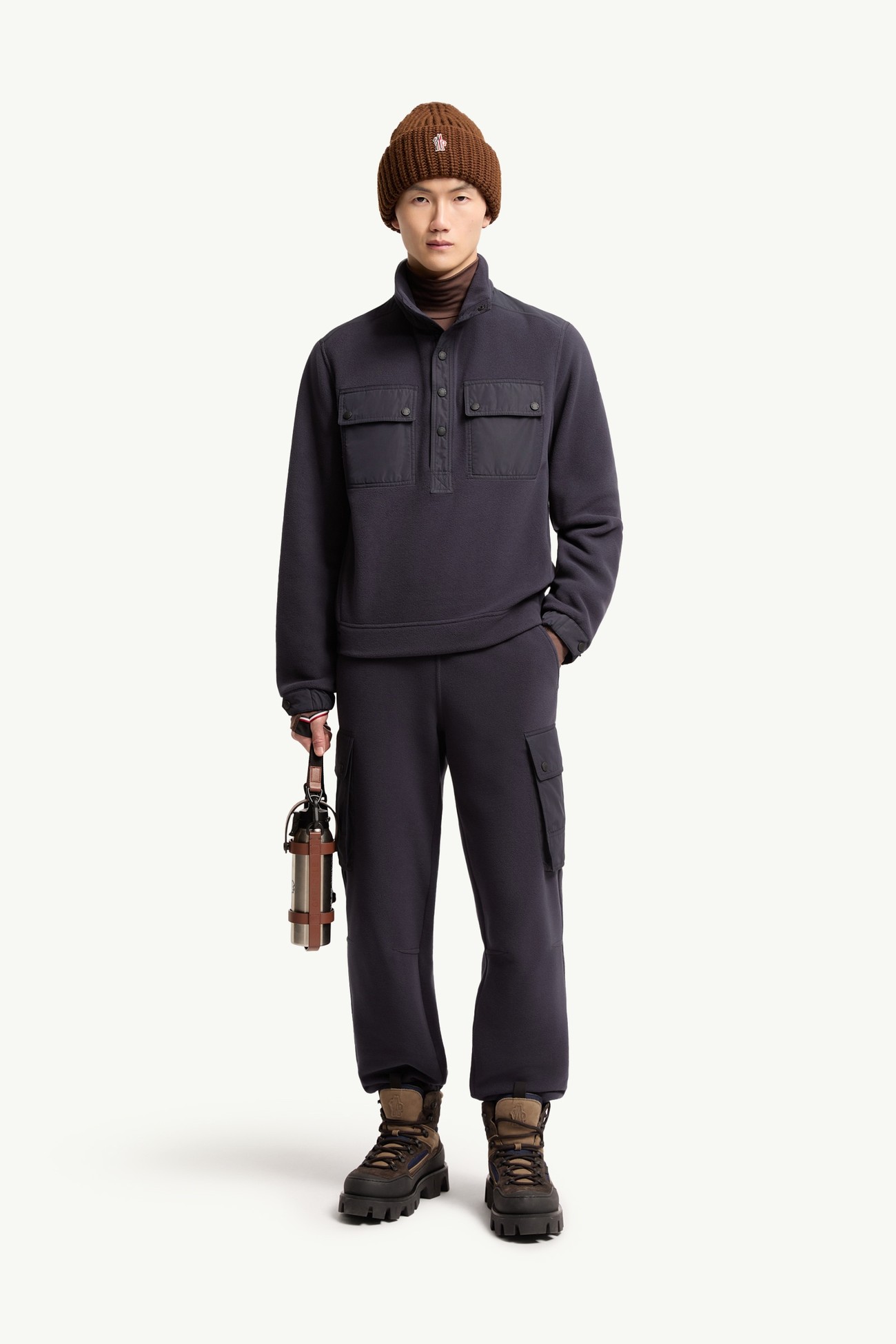 Polartec® Zip-Up Sweatshirt Men Dark Blue Moncler 0