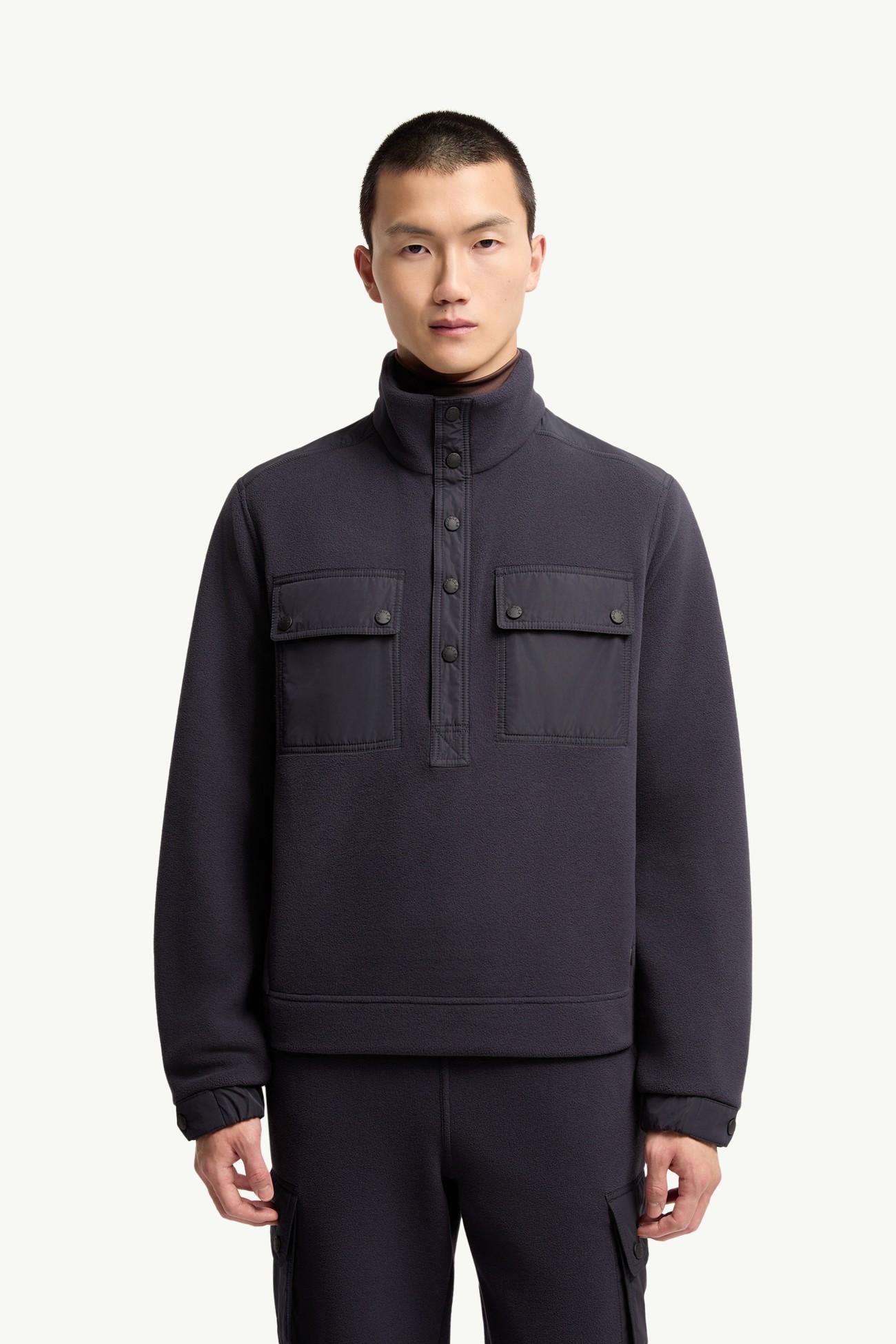 Felpa con zip in Polartec® Uomo Blu Scuro Moncler 3