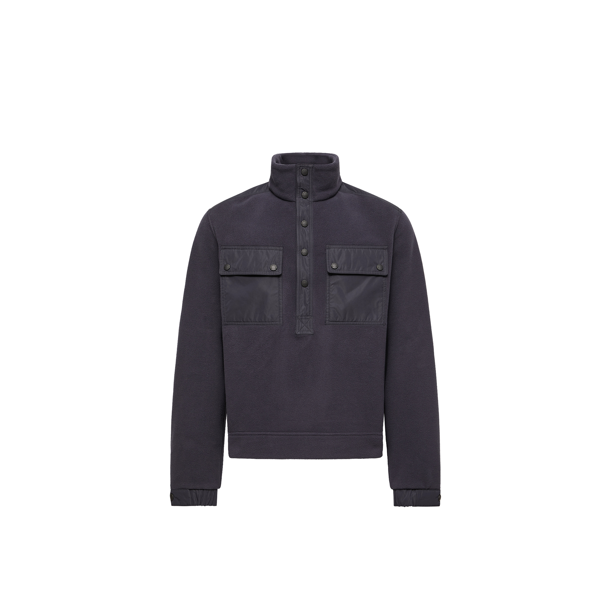 Moncler Grenoble 1/4 Zip Sweatshirt Navy, Size M, Circle Fashion - Image 3