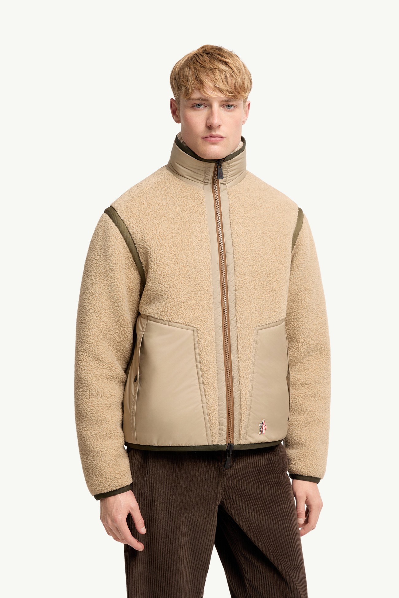 리버서블 테디 집업 스웨트셔츠 남성 베이지 Moncler 5