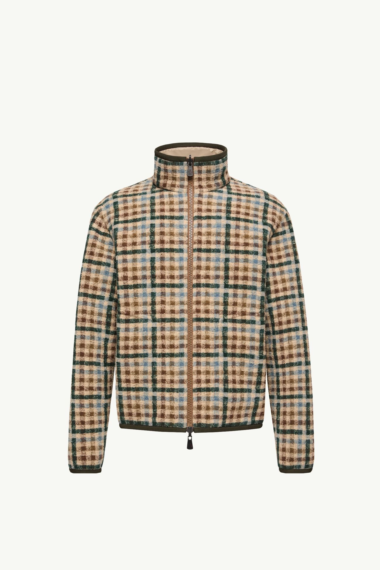 Reversible Teddy Zip-Up Sweatshirt Men Beige Moncler 2