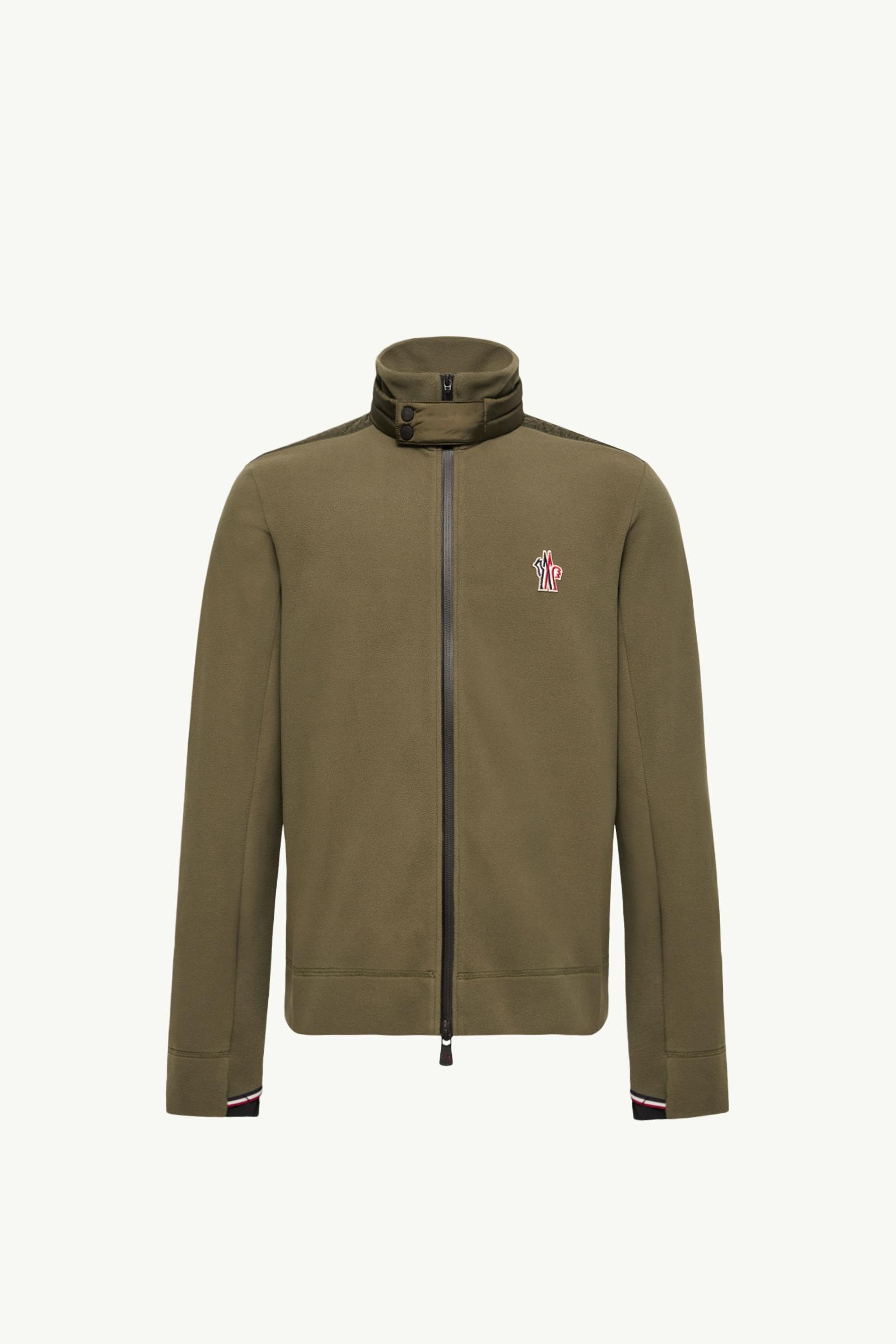 拉鏈樽領衛衣 男士 橄欖綠色 Moncler, 1 of 0