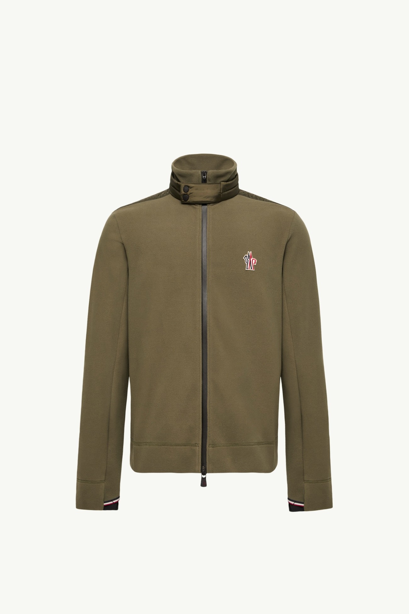 拉鏈樽領衛衣 男士 橄欖綠色 Moncler 2
