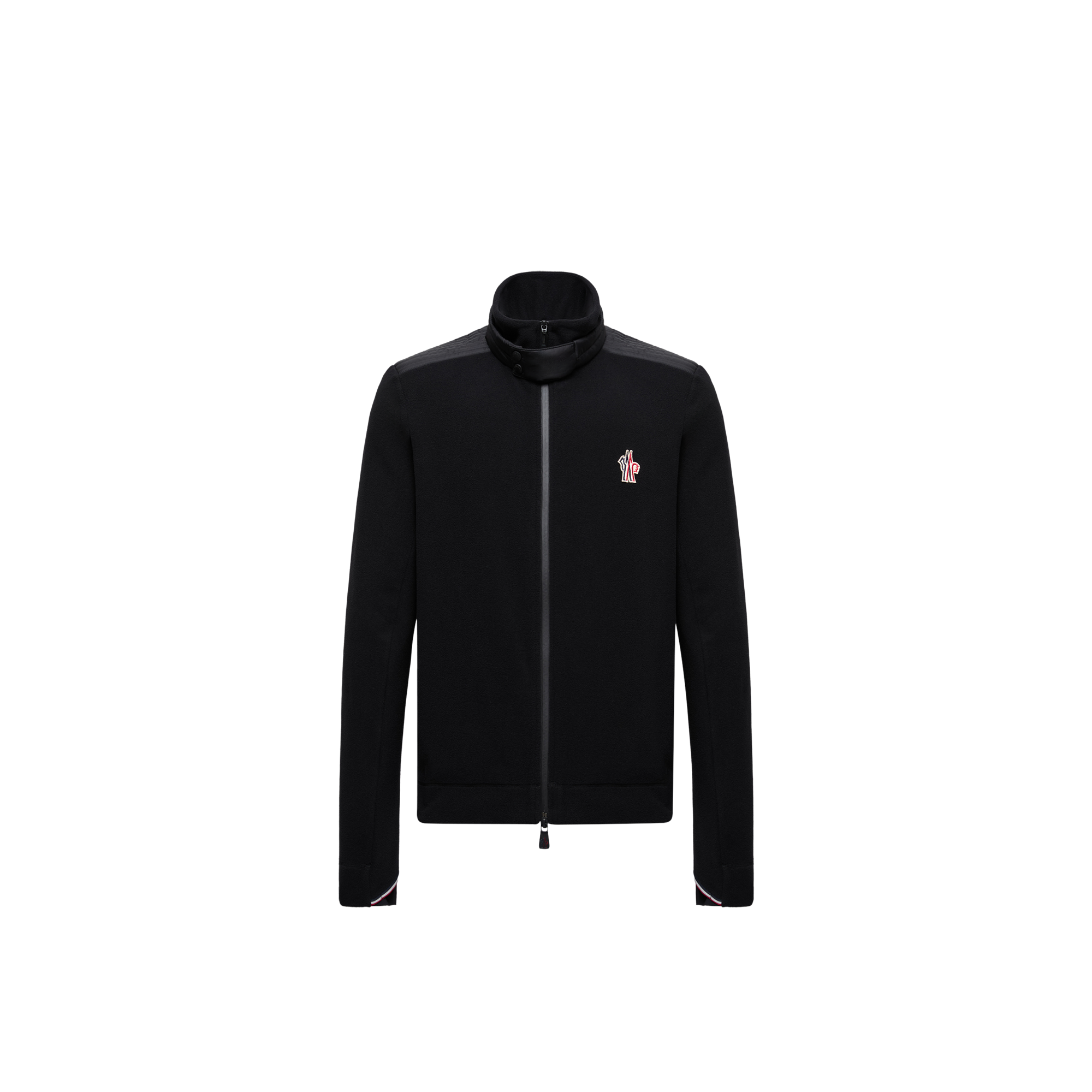 Grenoble    Zip-Up Polo Neck Sweatshirt for Men in Black, Size: Xxl, Moncler