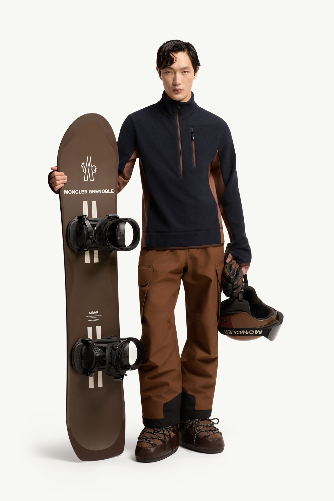 Half-Zip Polo Neck Men Navy Blue Moncler 0