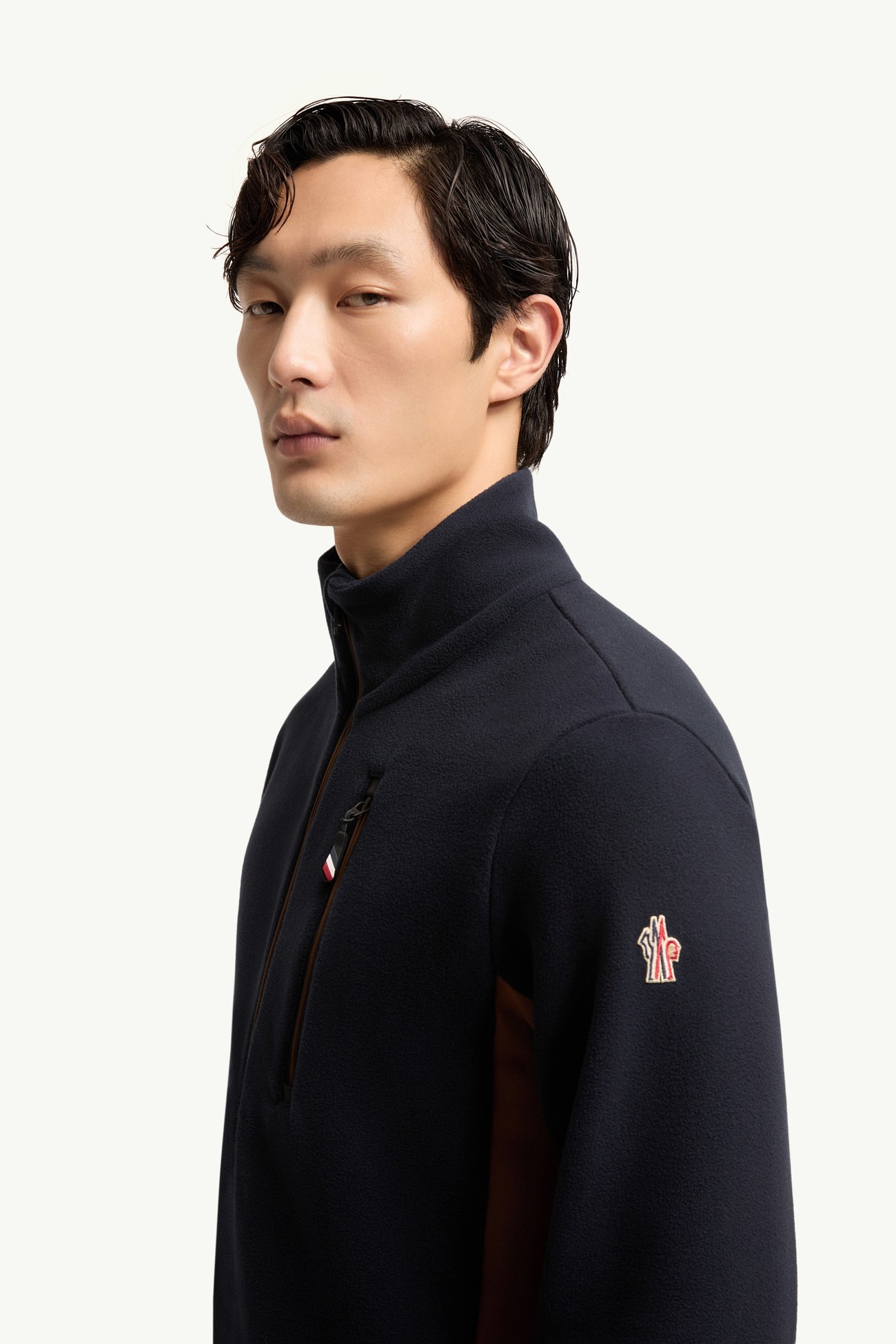 半拉鏈樽領衫 男士 海軍藍色 Moncler 1