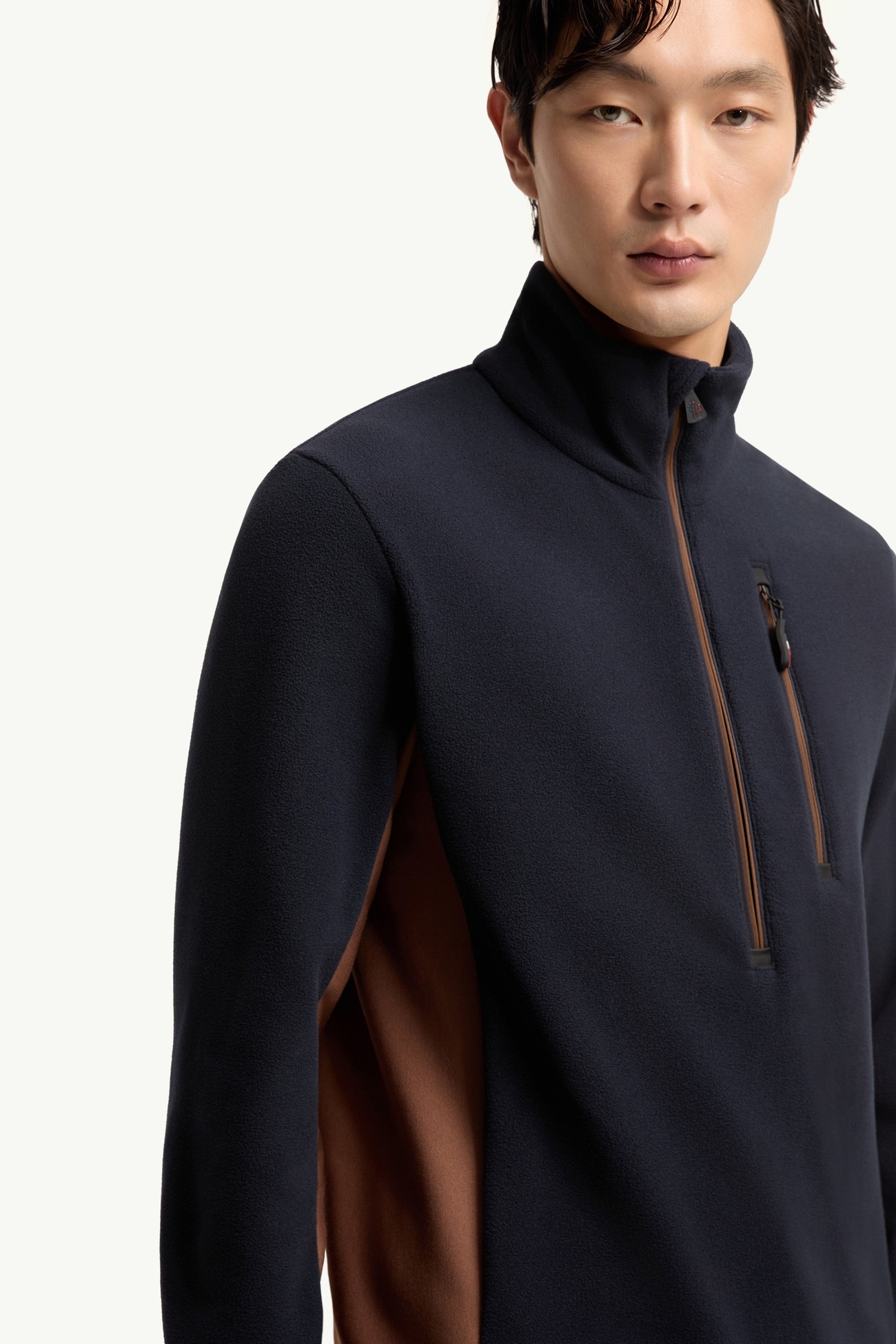 半拉鏈樽領衫 男士 海軍藍色 Moncler 5