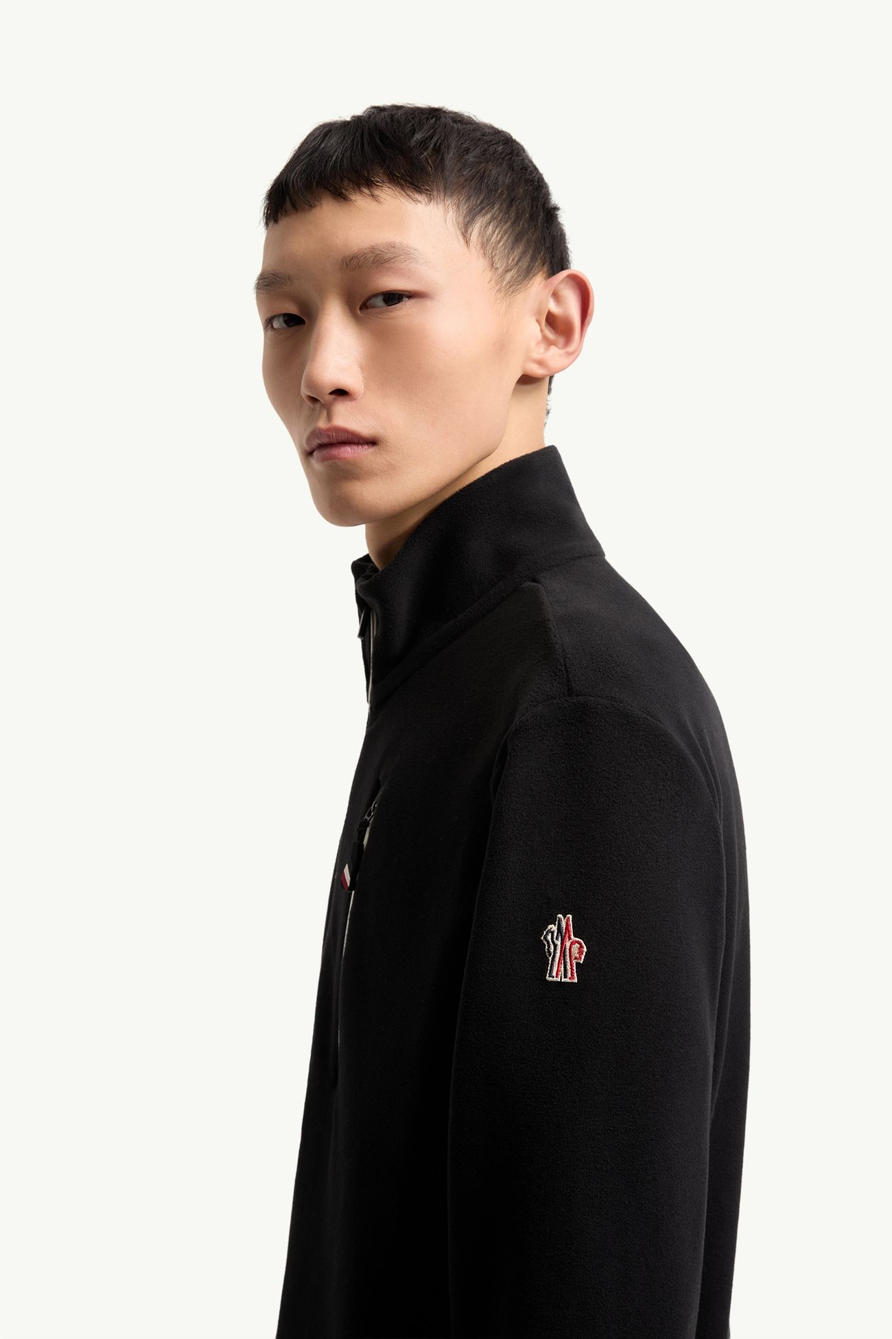 半拉鏈樽領衫 男士 黑色 Moncler 1