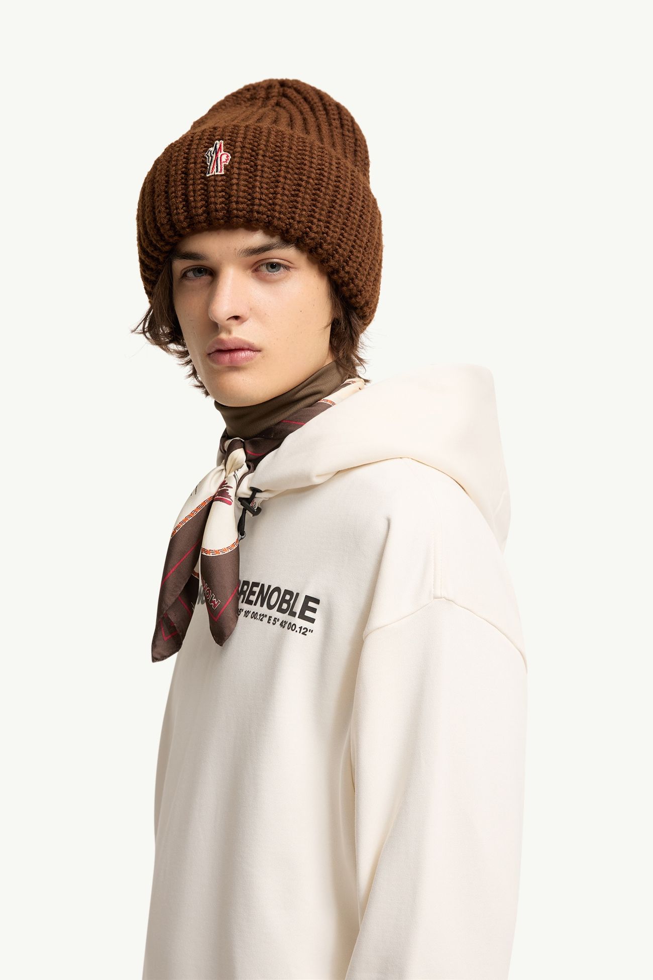 Coordinates男士标识棉质连帽卫衣 男士 白色 Moncler 1
