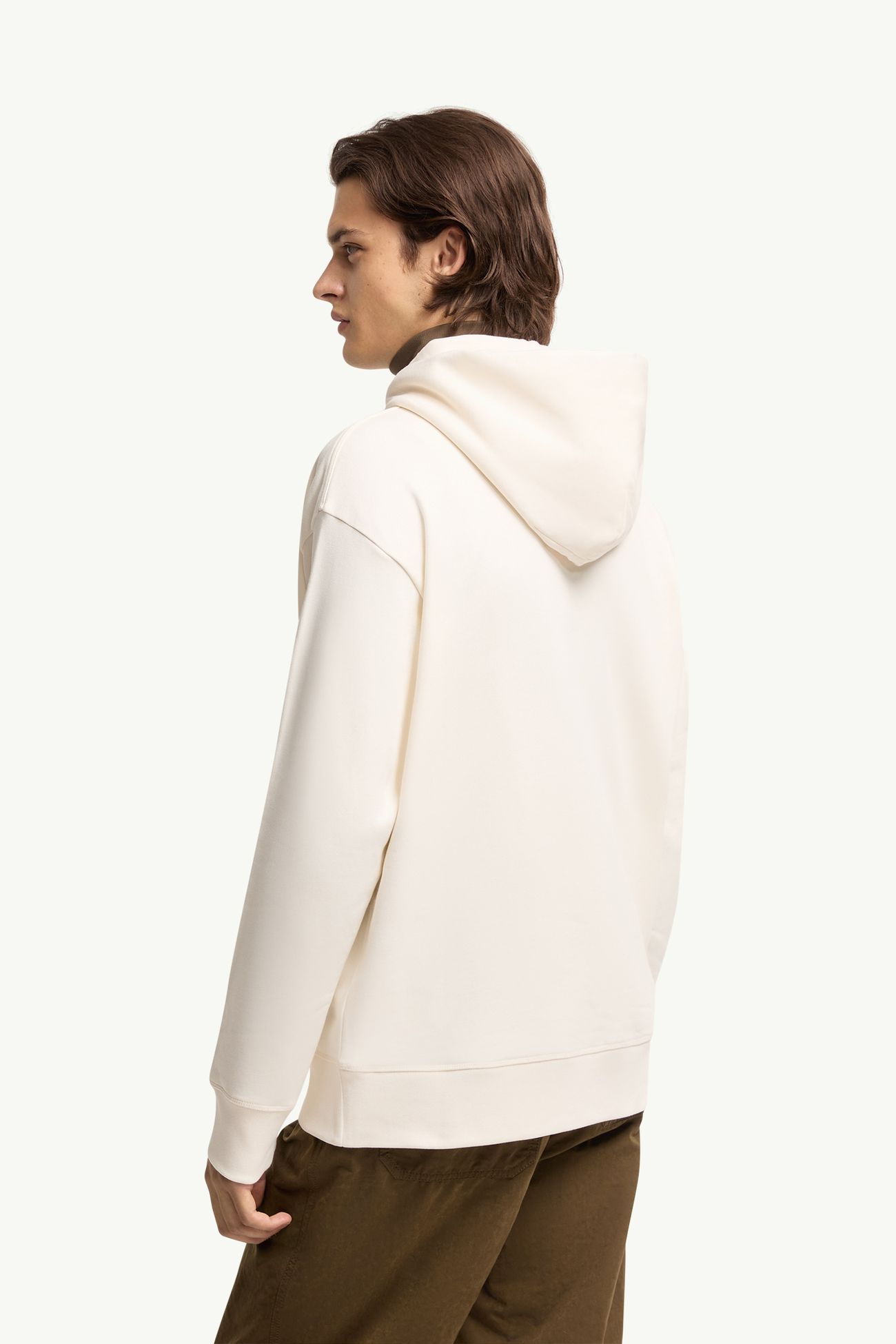 座標標誌棉質連帽衫 男士 白色 Moncler 4