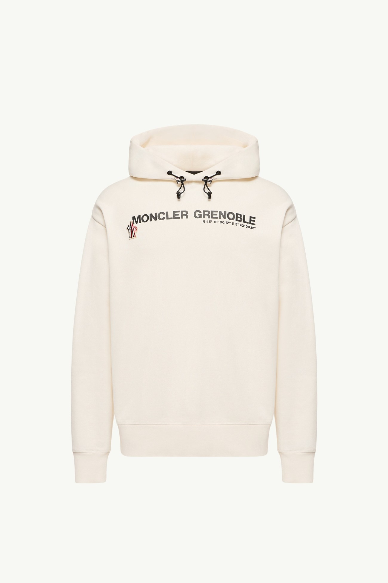 座標標誌棉質連帽衫 男士 白色 Moncler 2