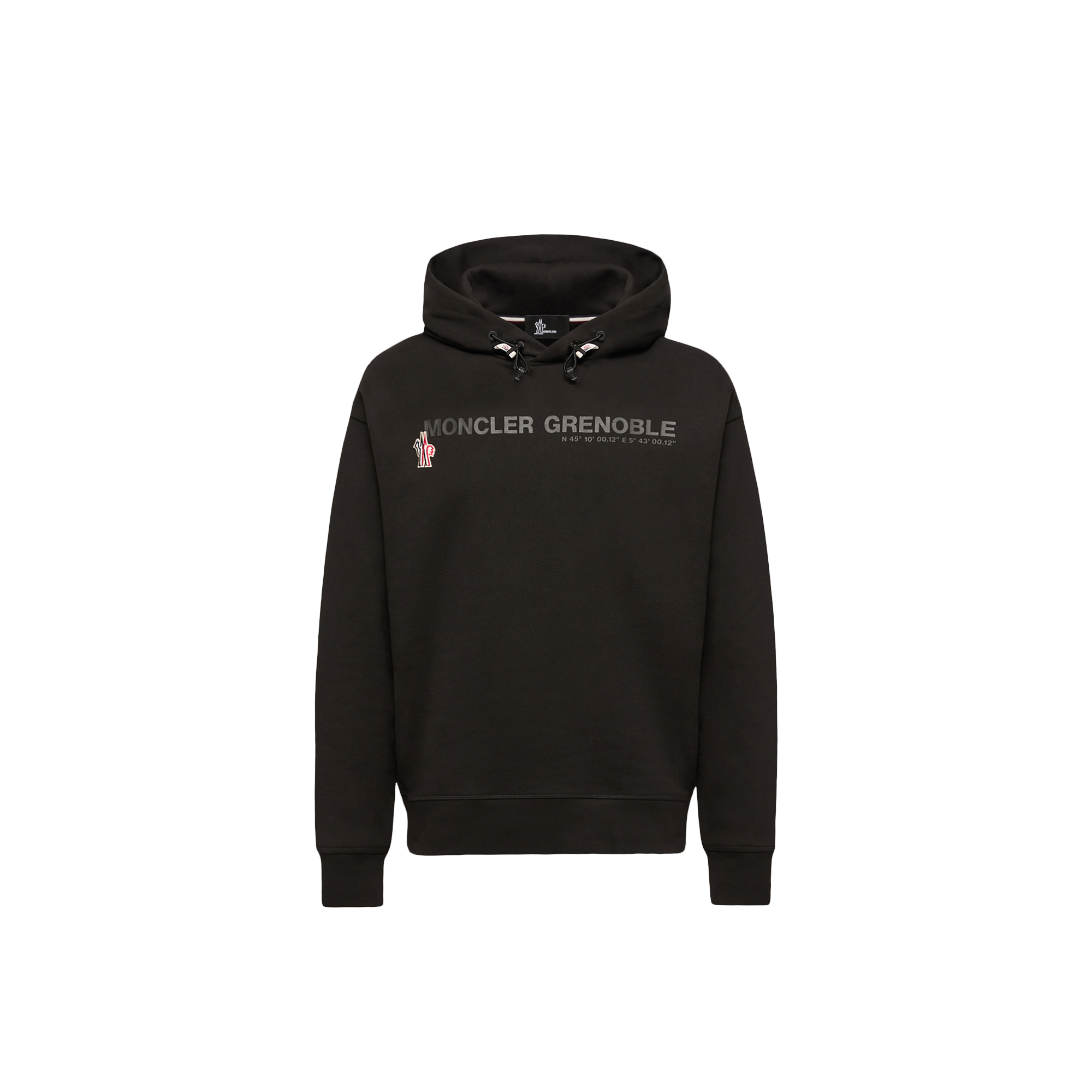 Grenoble Coordinates Logo Cotton Hoodie Men da Size: M, Moncler