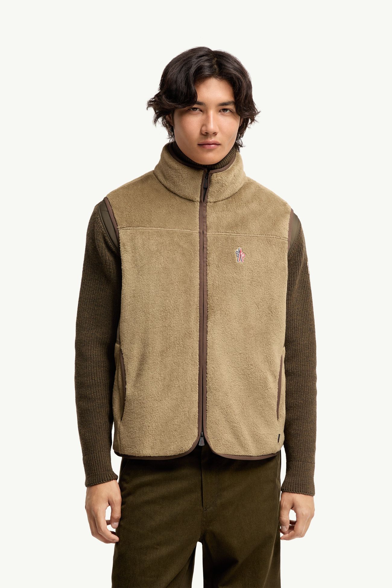 Polartec® Gilet Men Light Brown Moncler 3
