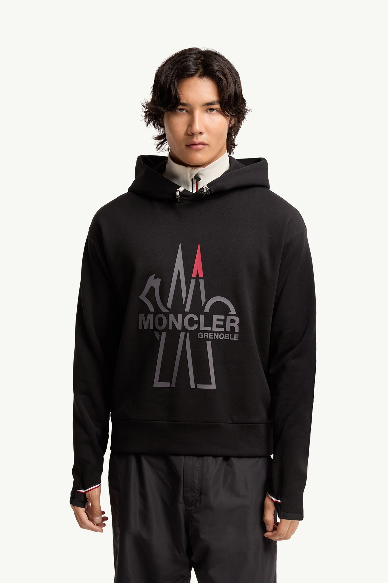 Logo Polartec® Hoodie Men Black Moncler 3