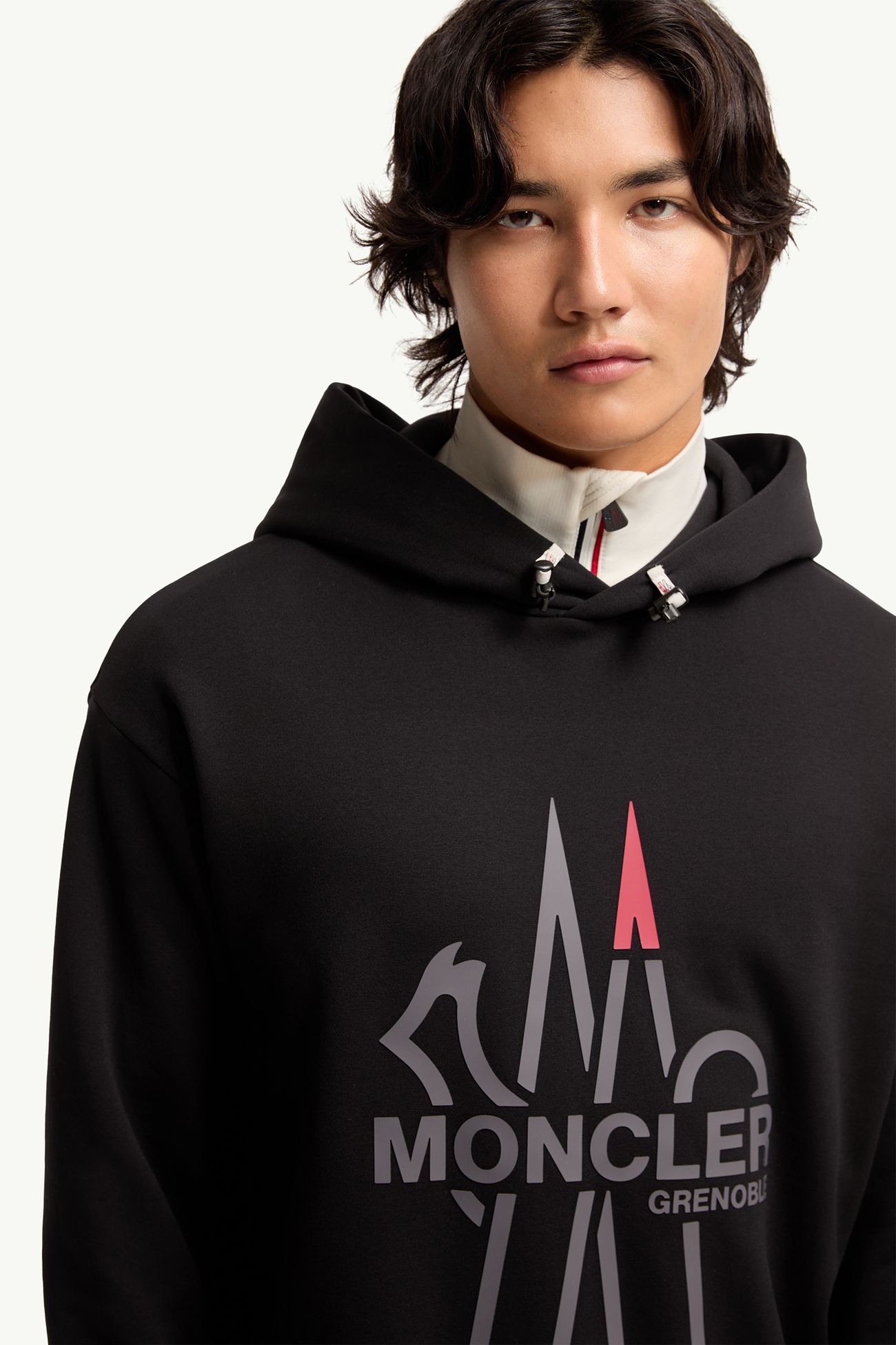 Sudadera con capucha con logotipo Polartec® Hombre Negro Moncler 6