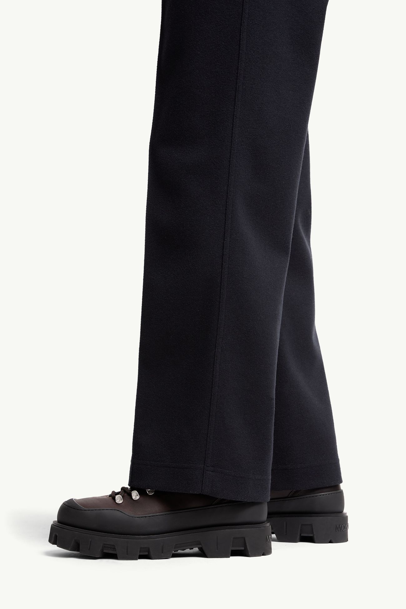 Pantaloni sportivi logati a rilievo Uomo Blu Navy Moncler 1