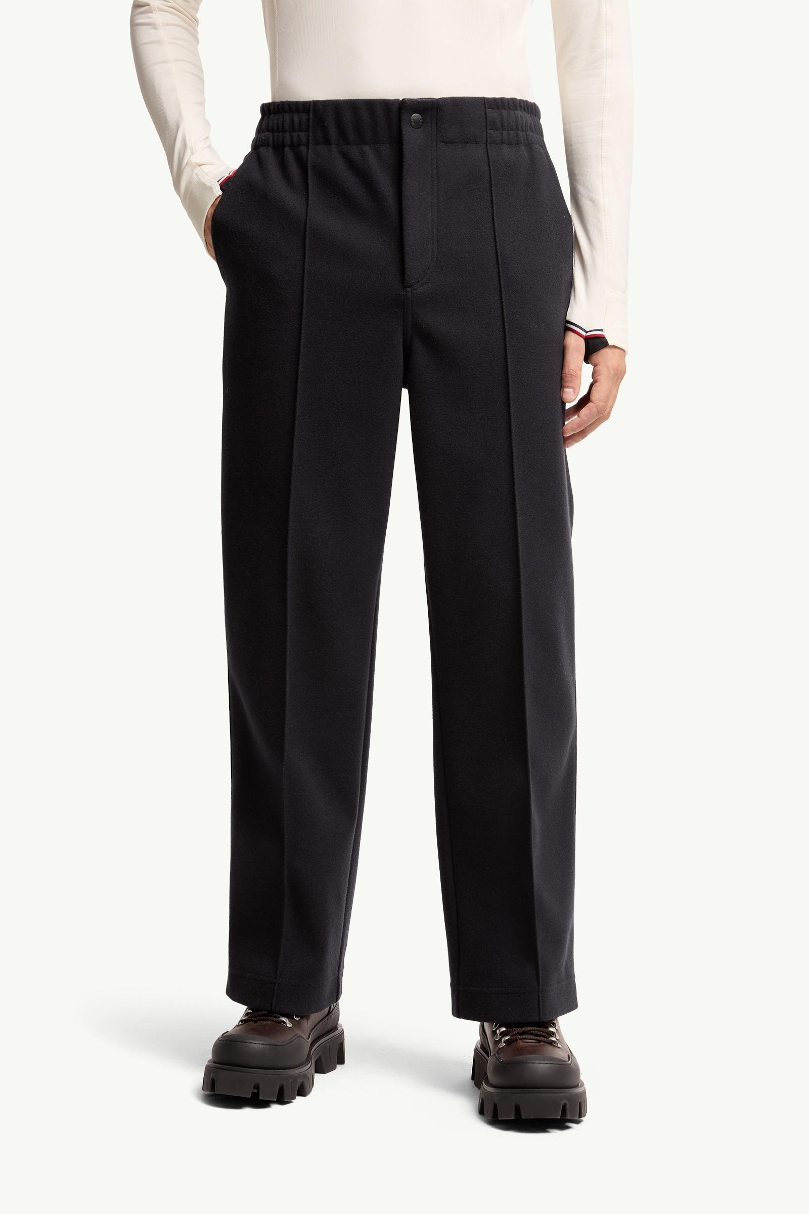 Navy Blue Embossed Logo Track Pants - Trousers & Shorts for Men