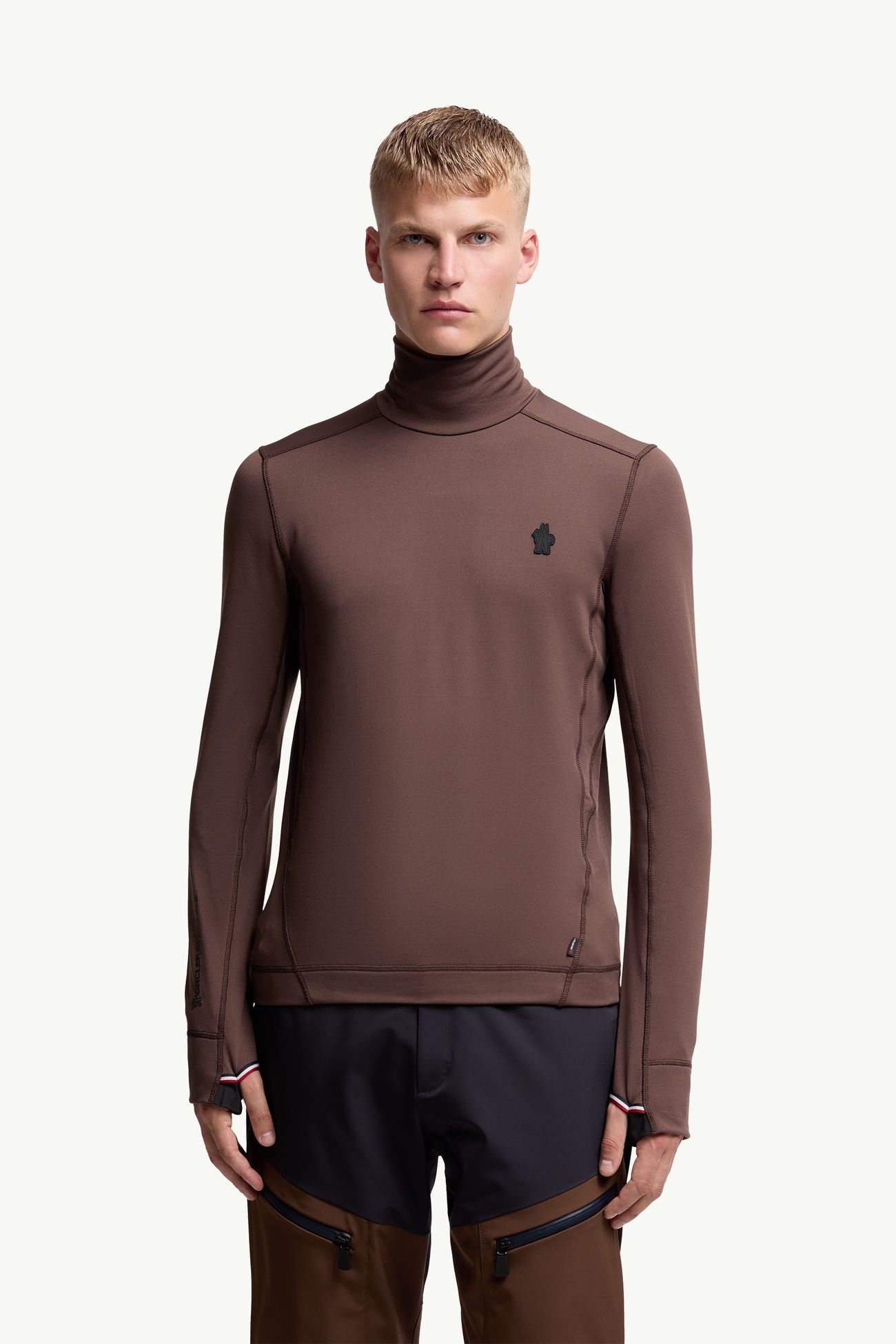 Polartec® Polo Neck Men Brown Moncler 3