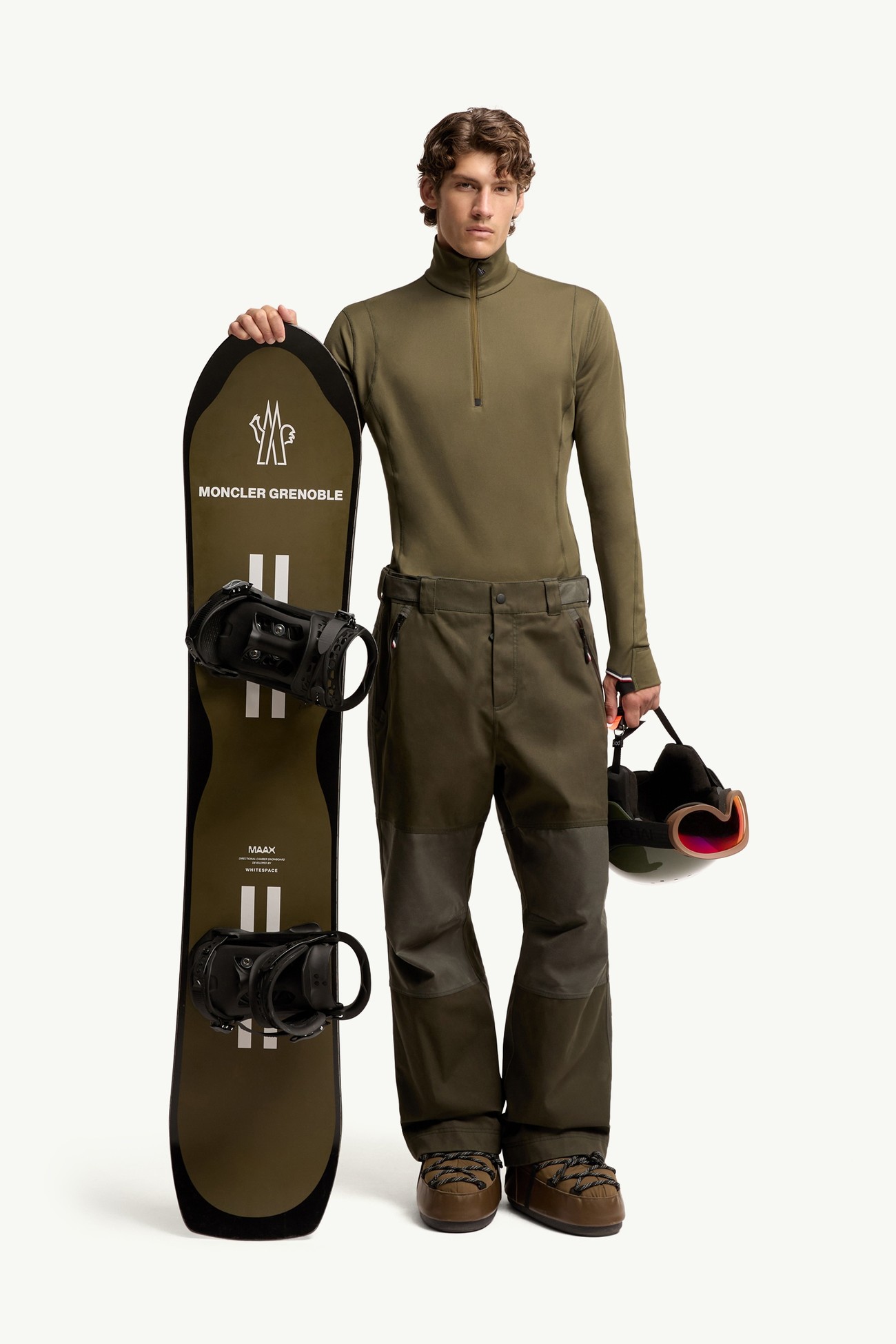 Polartec®半拉鏈衛衣 男士 橄欖綠色 Moncler 0