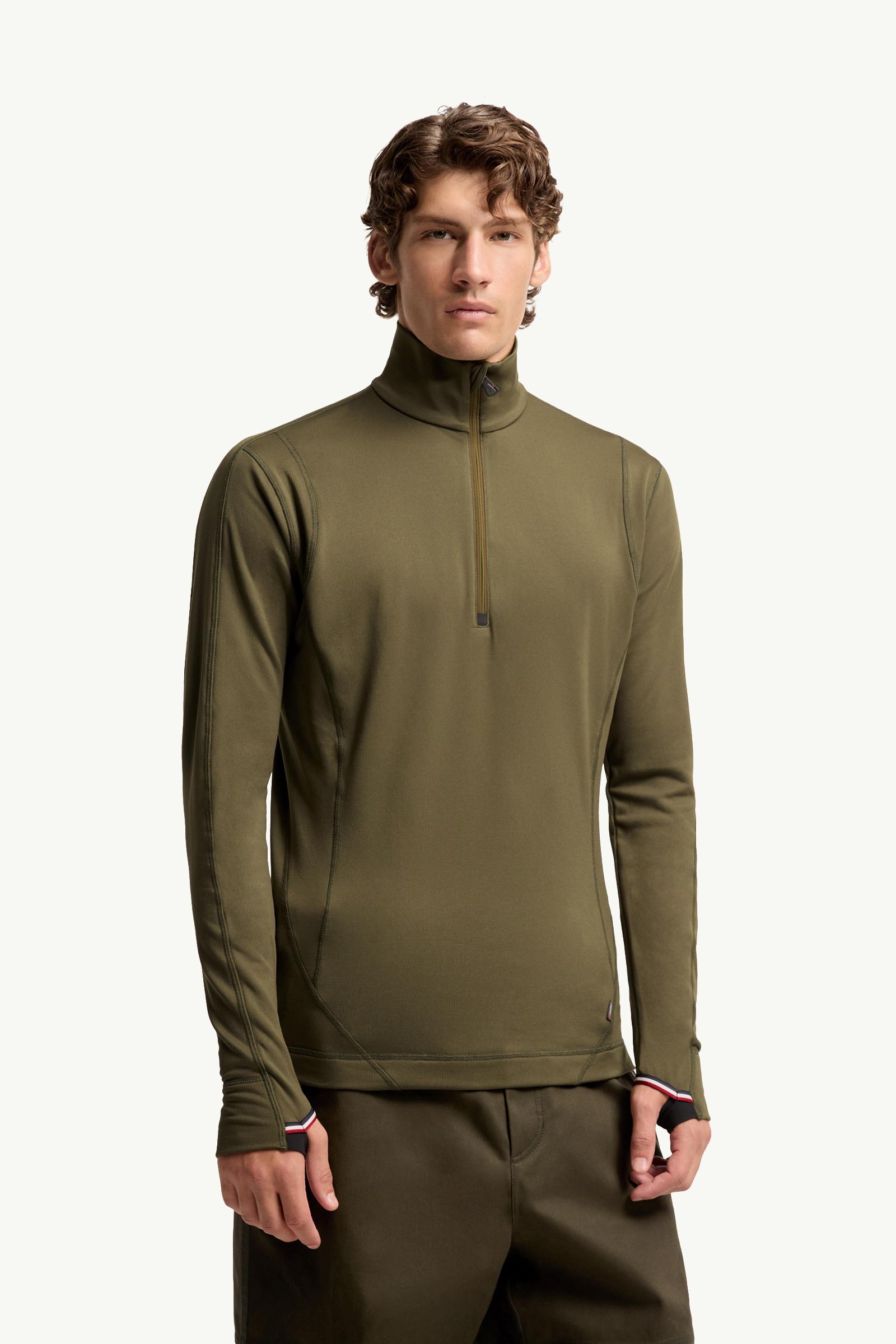 Olive Green Polartec® Half-Zip Sweatshirt - Mid-Layers for Men