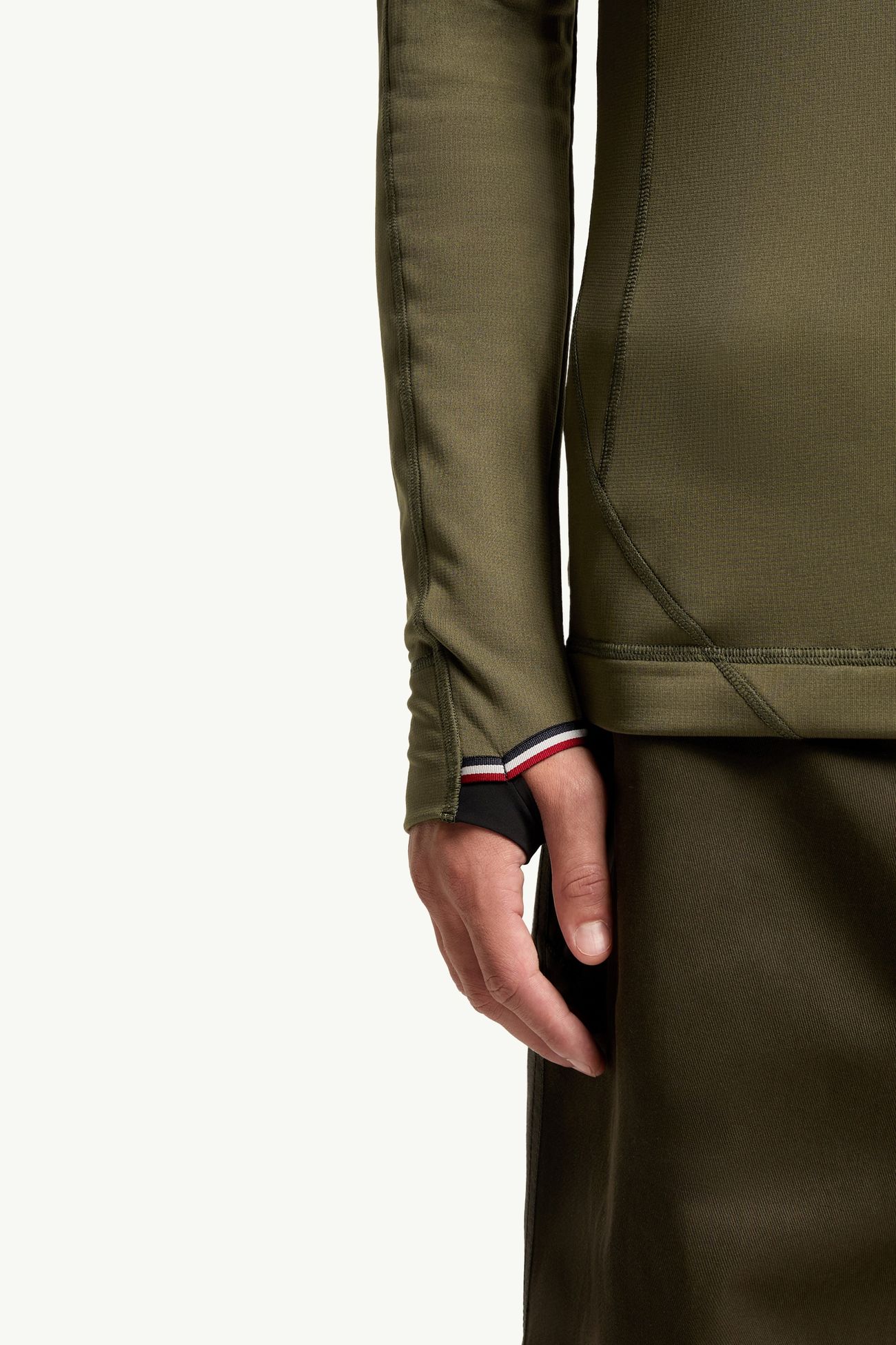 Felpa in Polartec® a Mezza Zip Uomo Verde Oliva Moncler 5