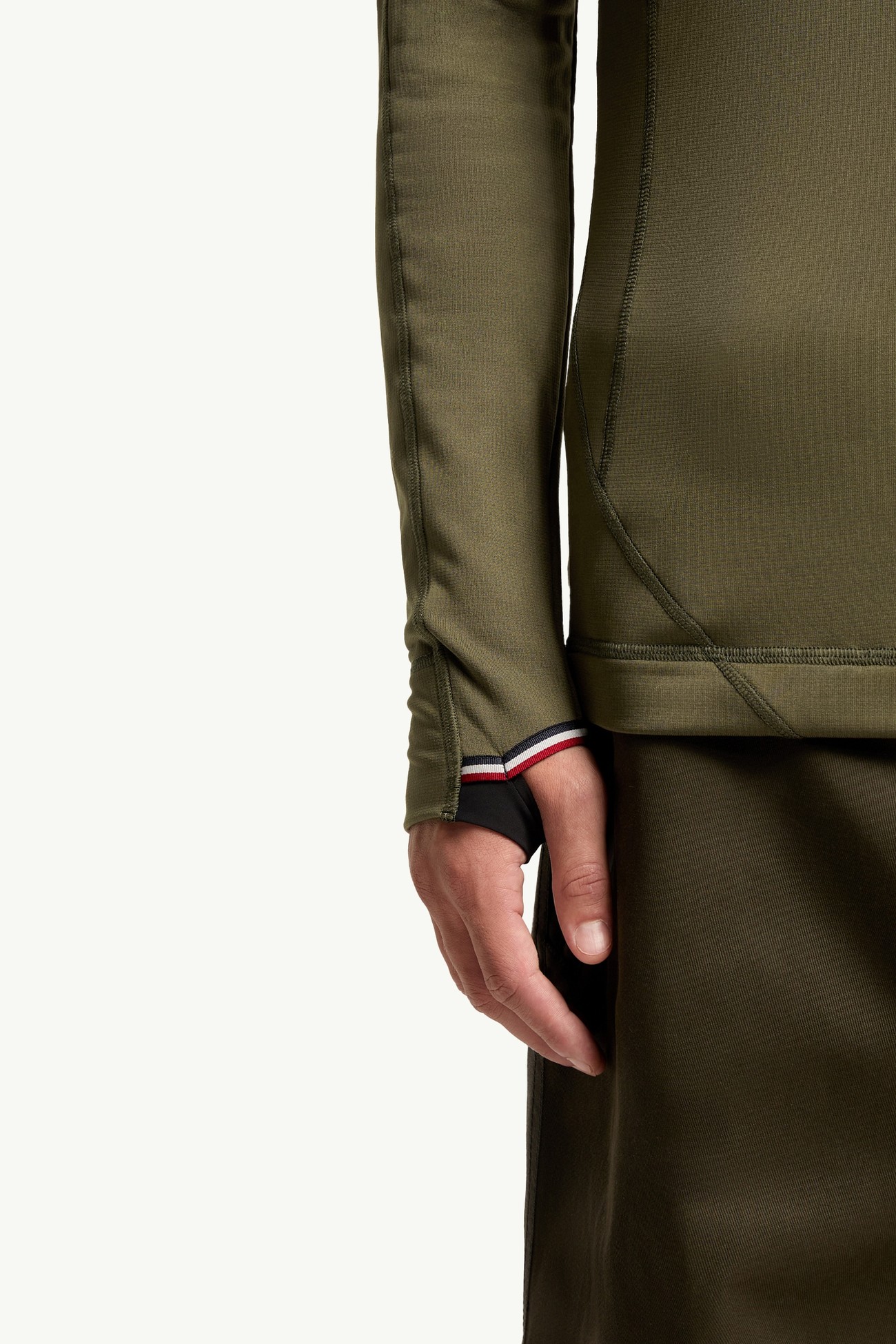 Polartec® Half-Zip Sweatshirt Men Olive Green Moncler 5
