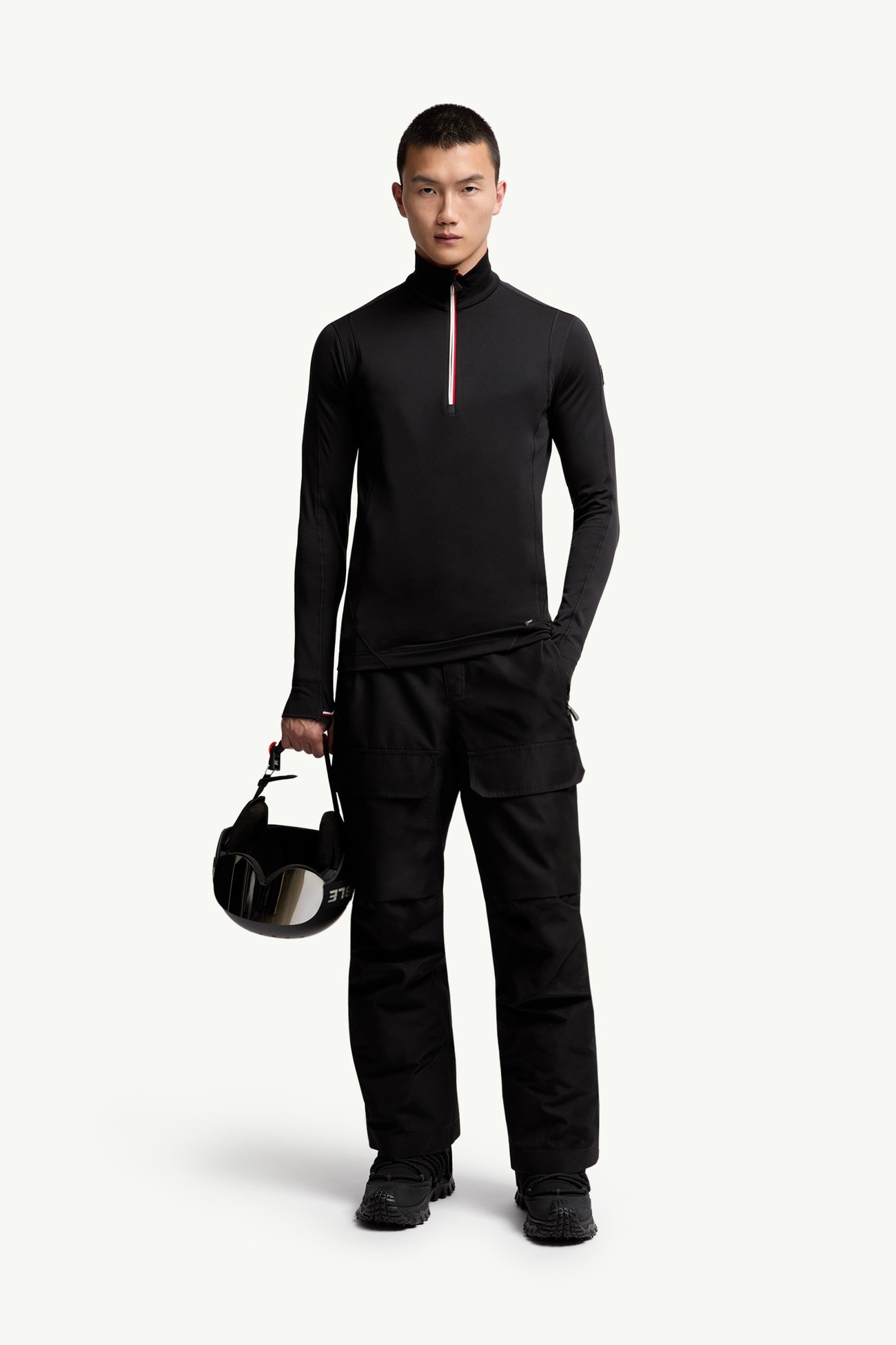 Polartec® Half-Zip Sweatshirt Men Black Moncler 0