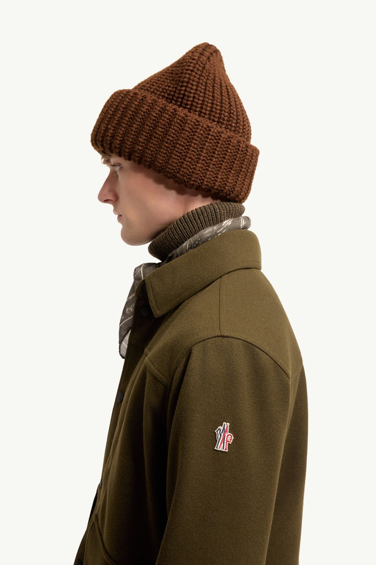 Camicia a maniche lunghe in interlock Uomo Verde Oliva Moncler 1