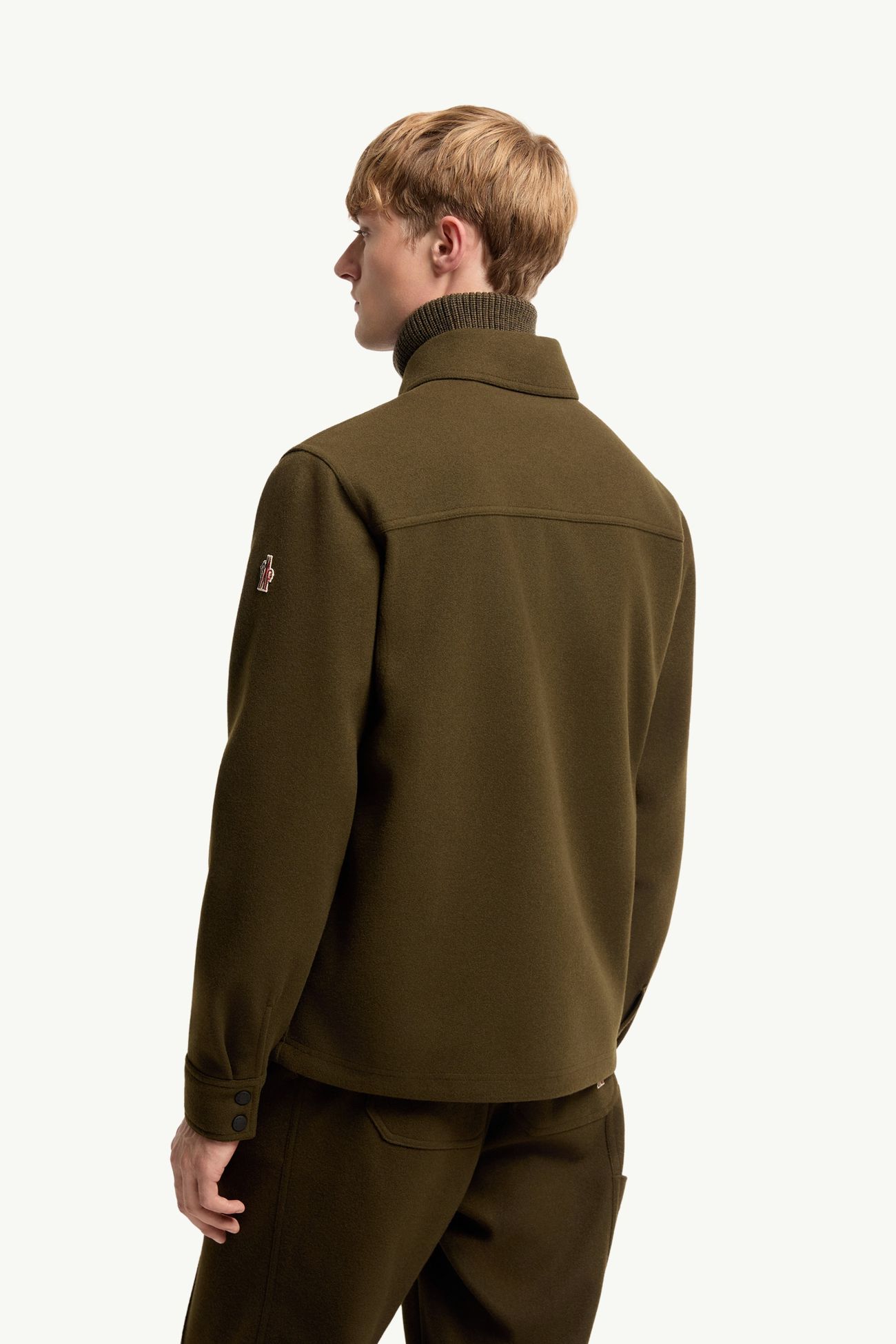 Interlock Long Sleeve Shirt Men Olive Green Moncler 4