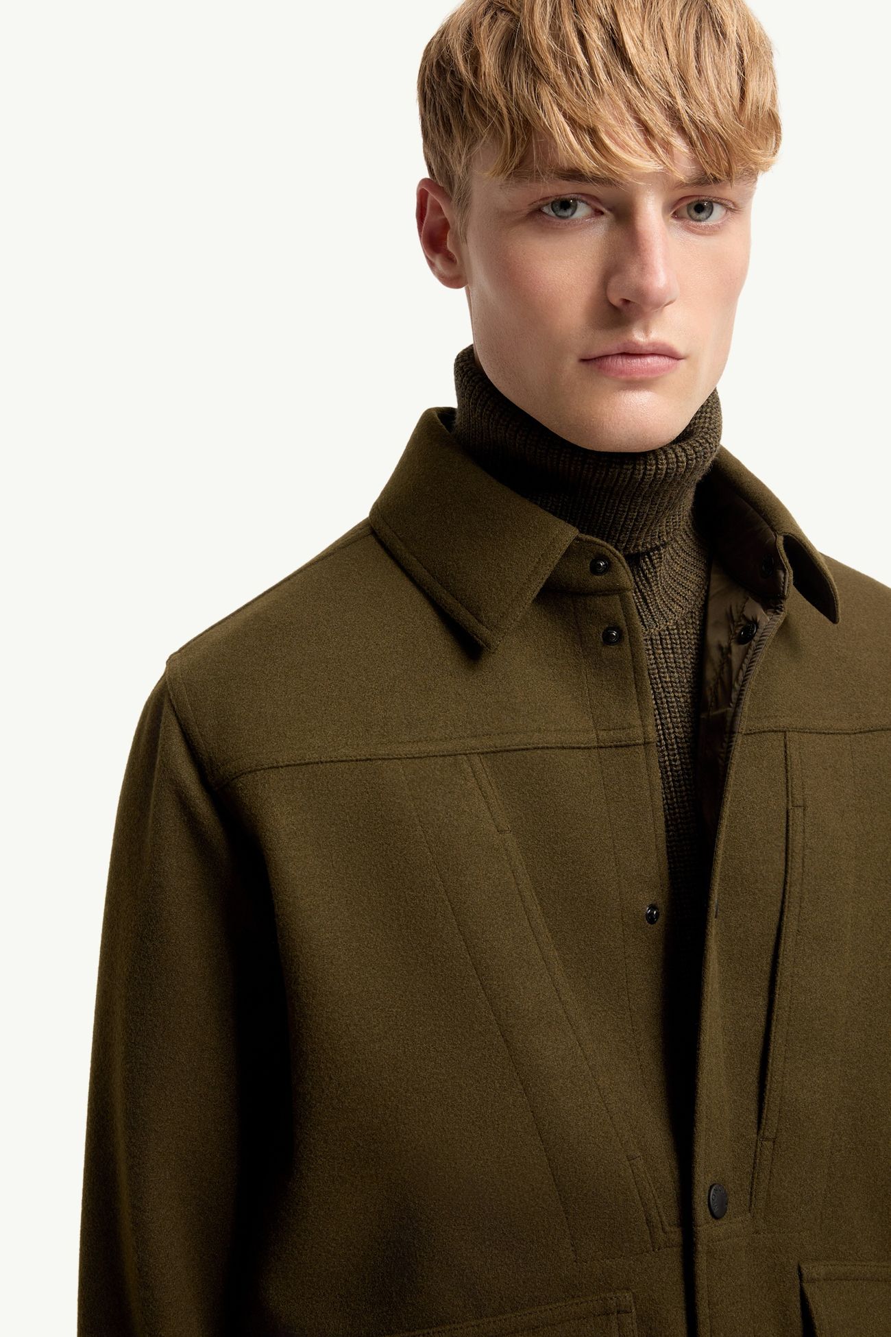 Camicia a maniche lunghe in interlock Uomo Verde Oliva Moncler 5