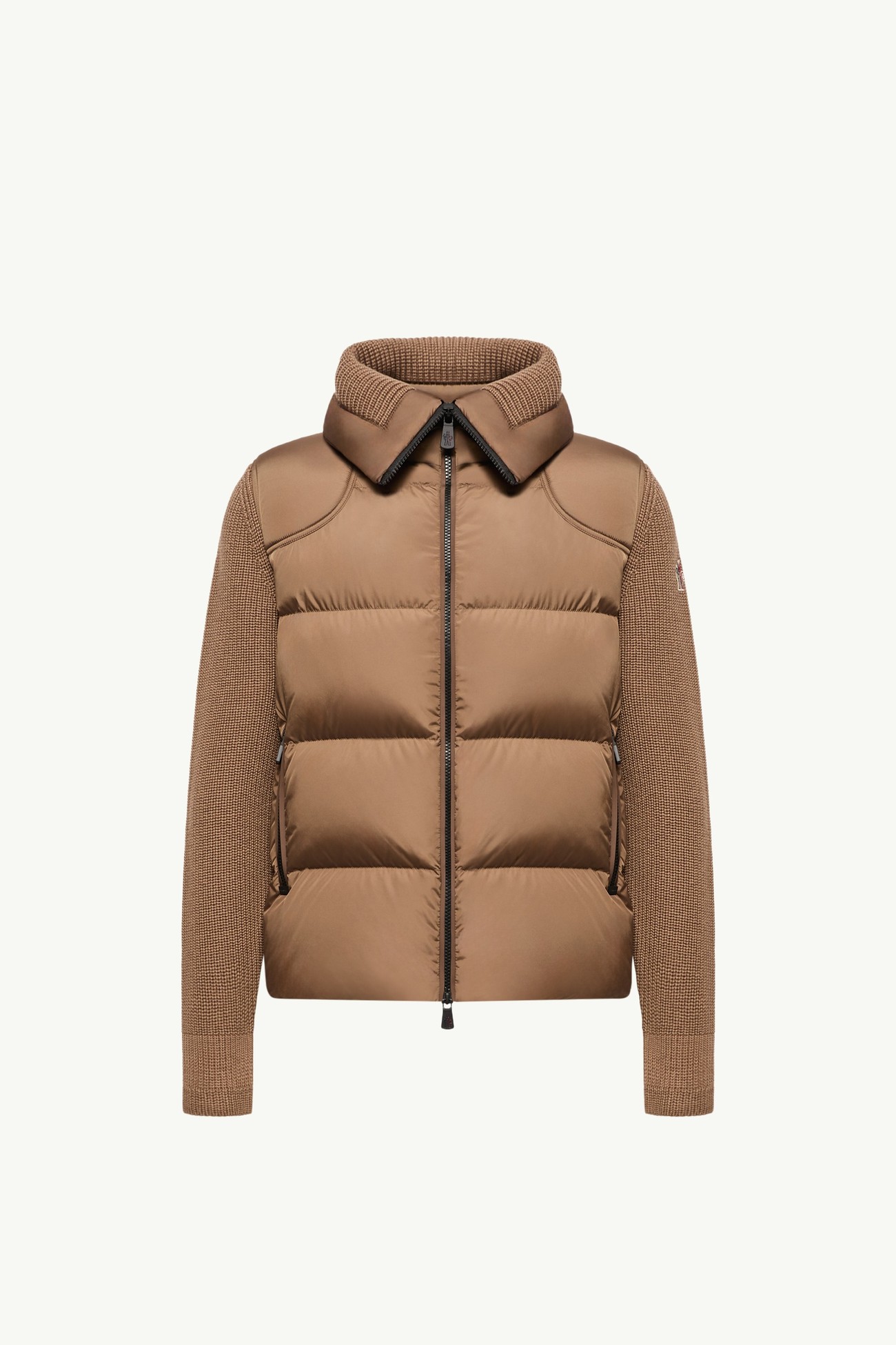 男士加衬羊毛拉链开衫 男士 浅棕色 Moncler 2