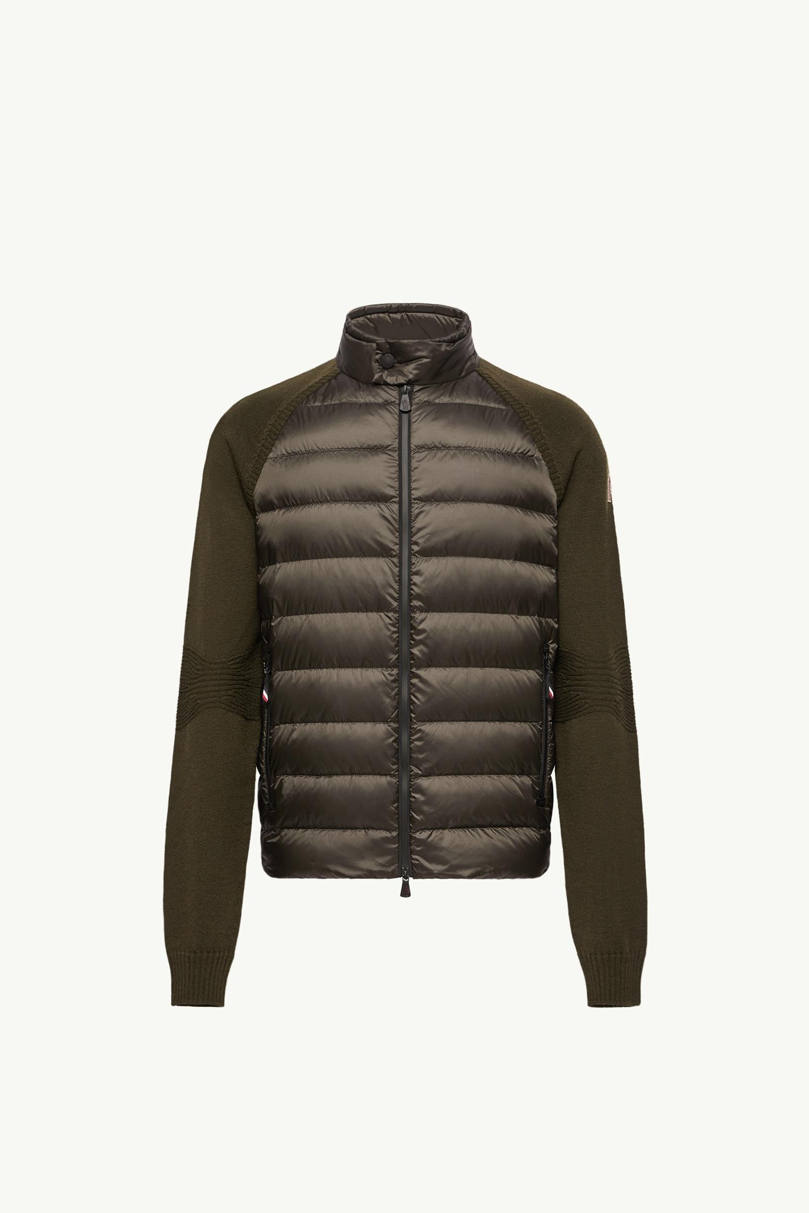 Wool Blend Padded Zip-Up Cardigan Men Dark Green Moncler, 1 of 0