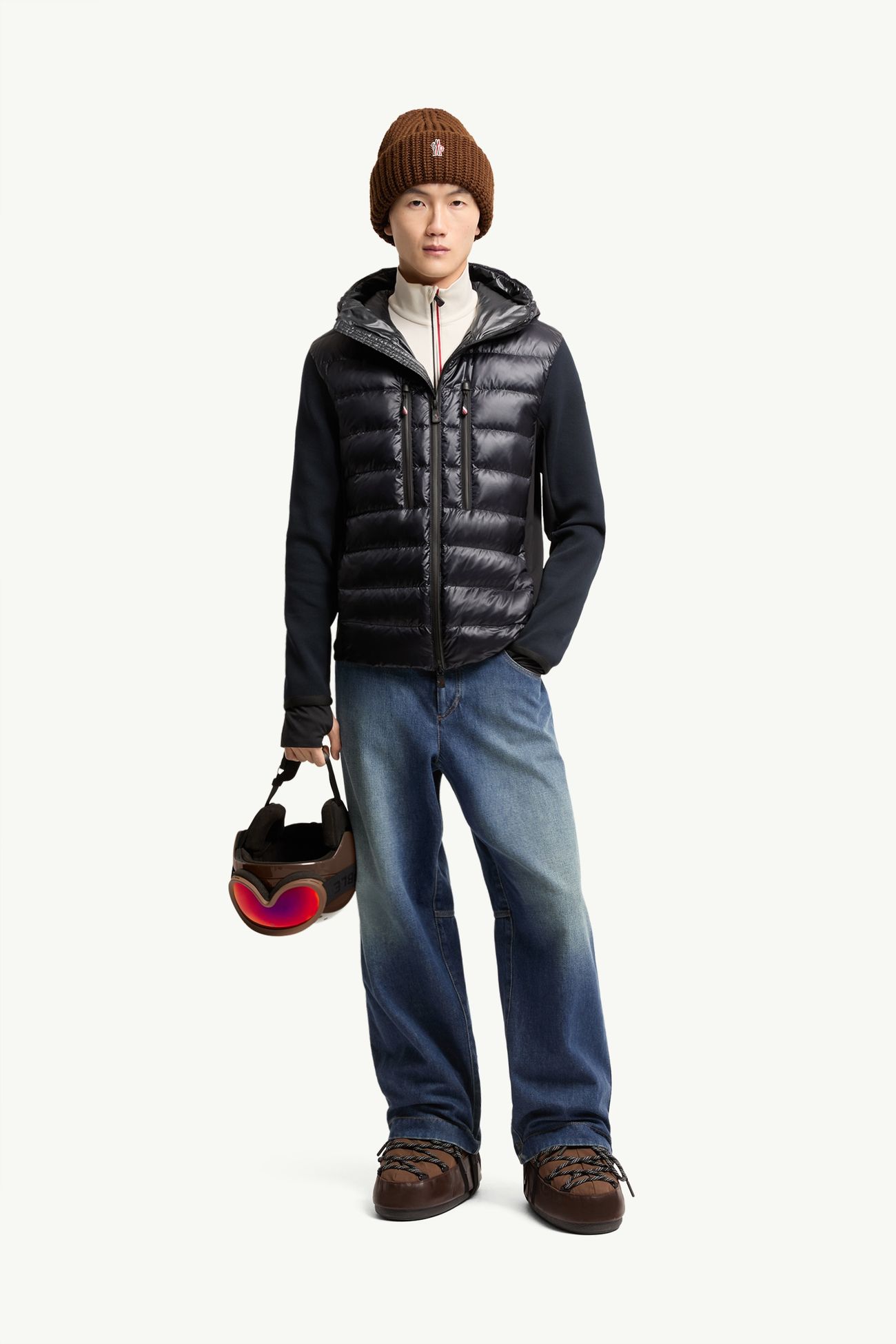 男士加衬拉链连帽卫衣 男士 海军蓝色 Moncler 0