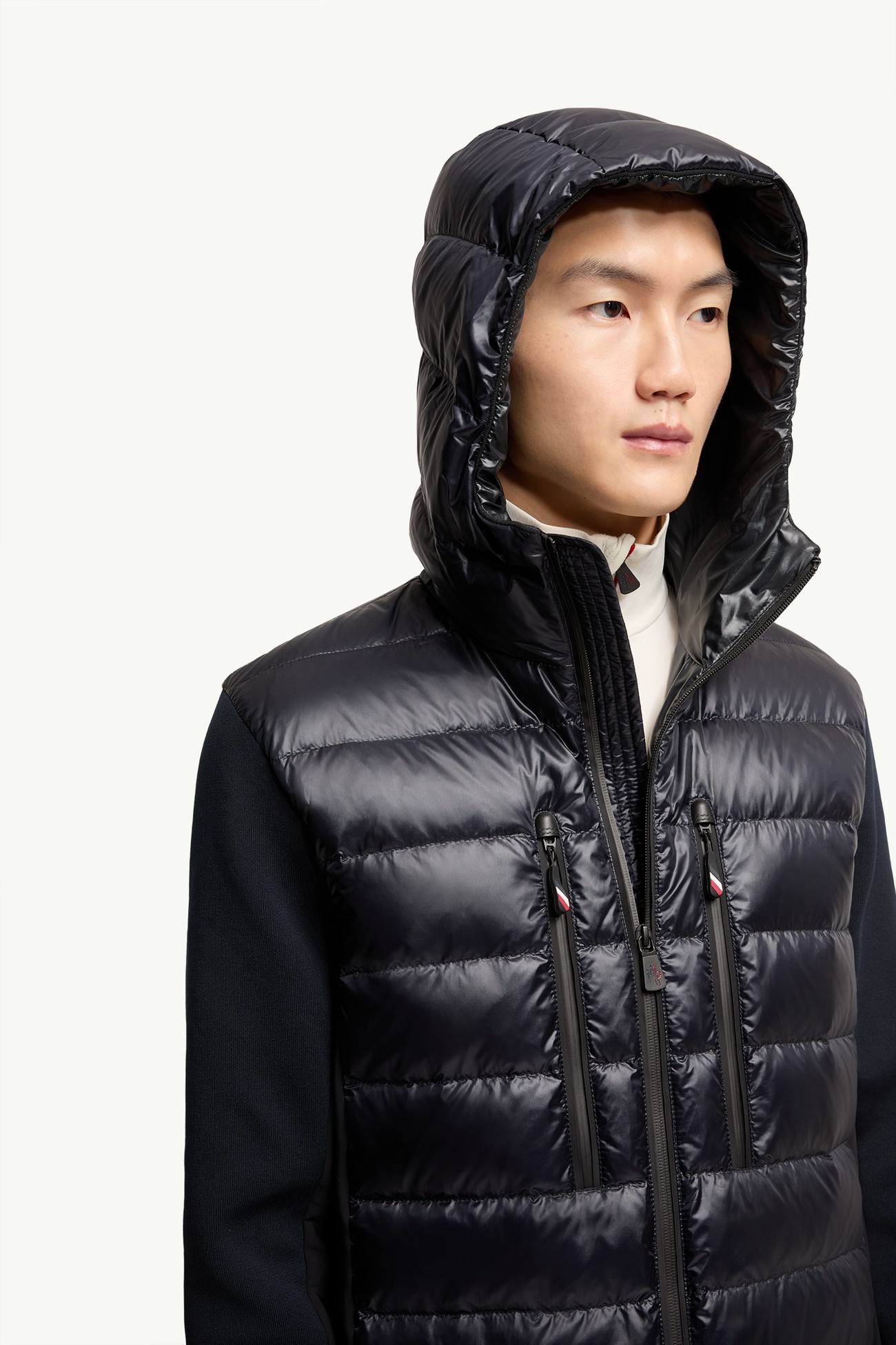 Padded Zip-Up Hoodie Men Navy Blue Moncler 6