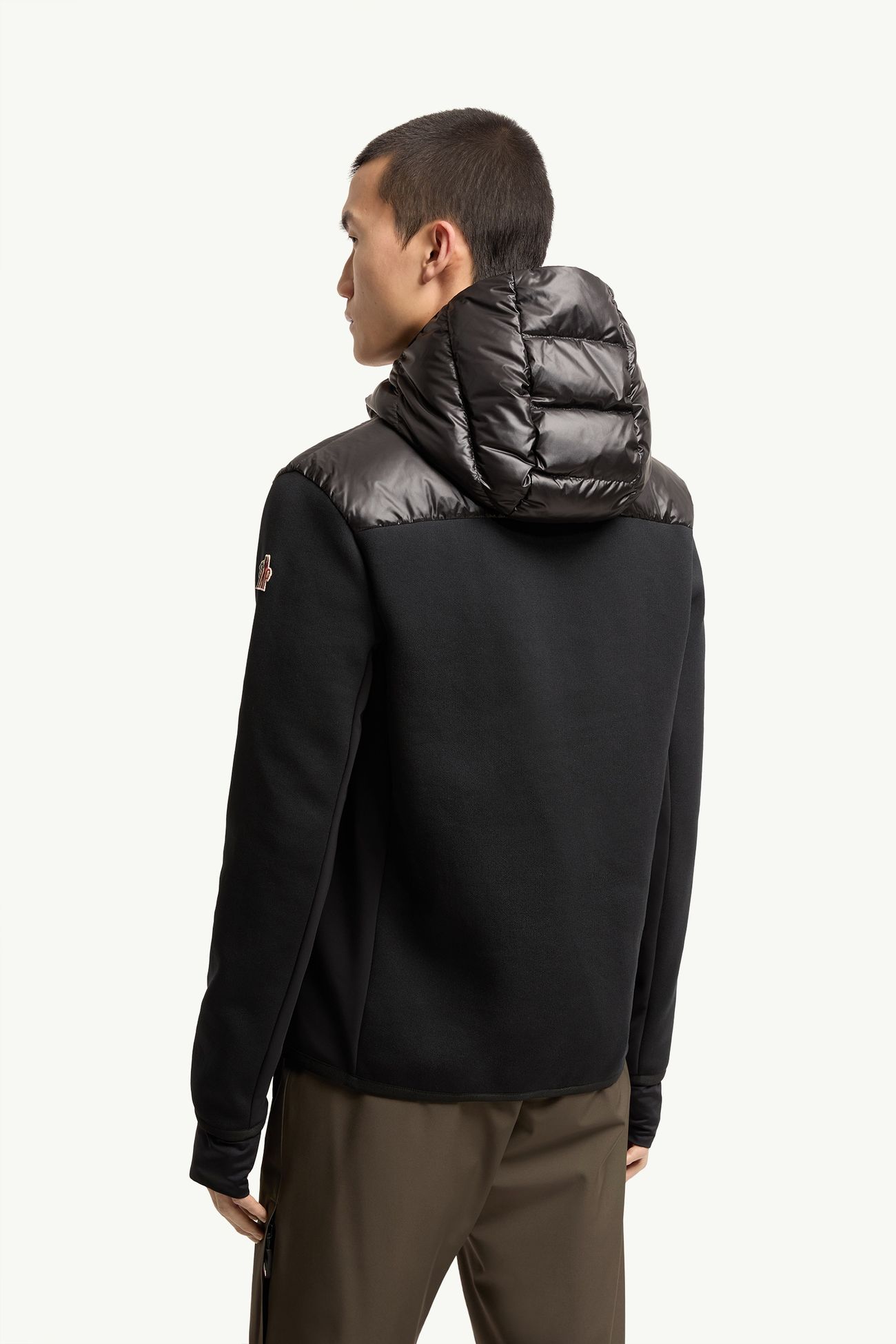 Cardigan zippé matelassé Hommes Noir Moncler 4