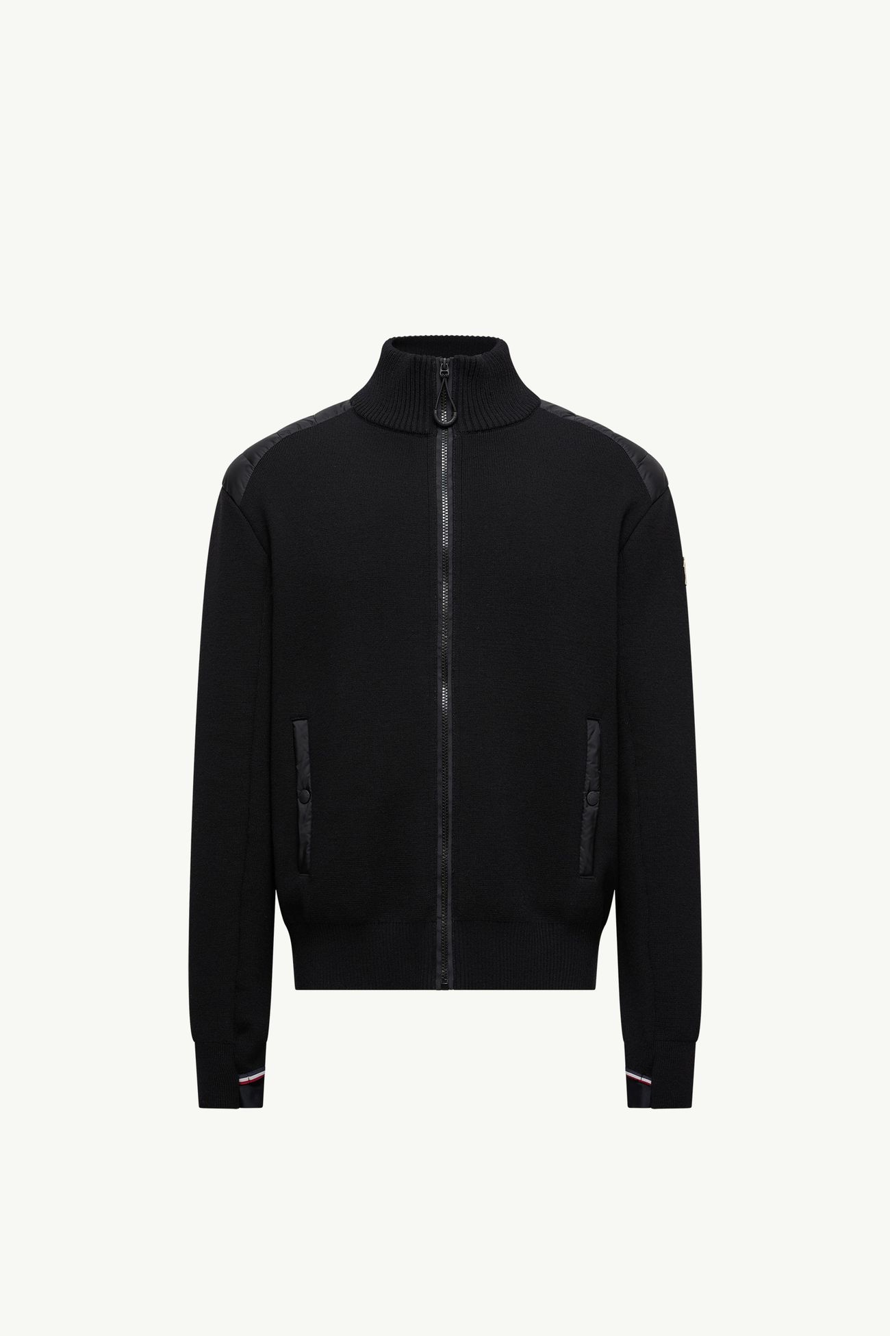 Cardigan Imbottito con Zip in Misto Lana Uomo Nero Moncler 2