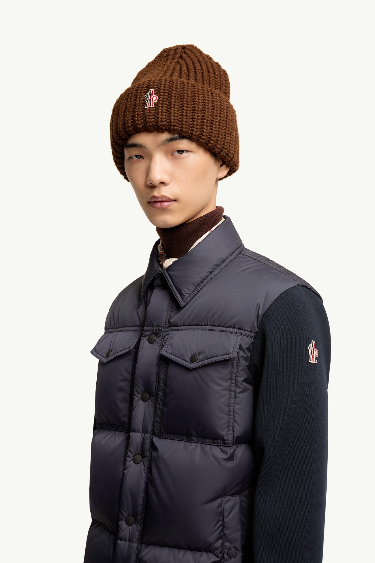 Padded Zip-Up Cardigan Men Navy Blue Moncler 1