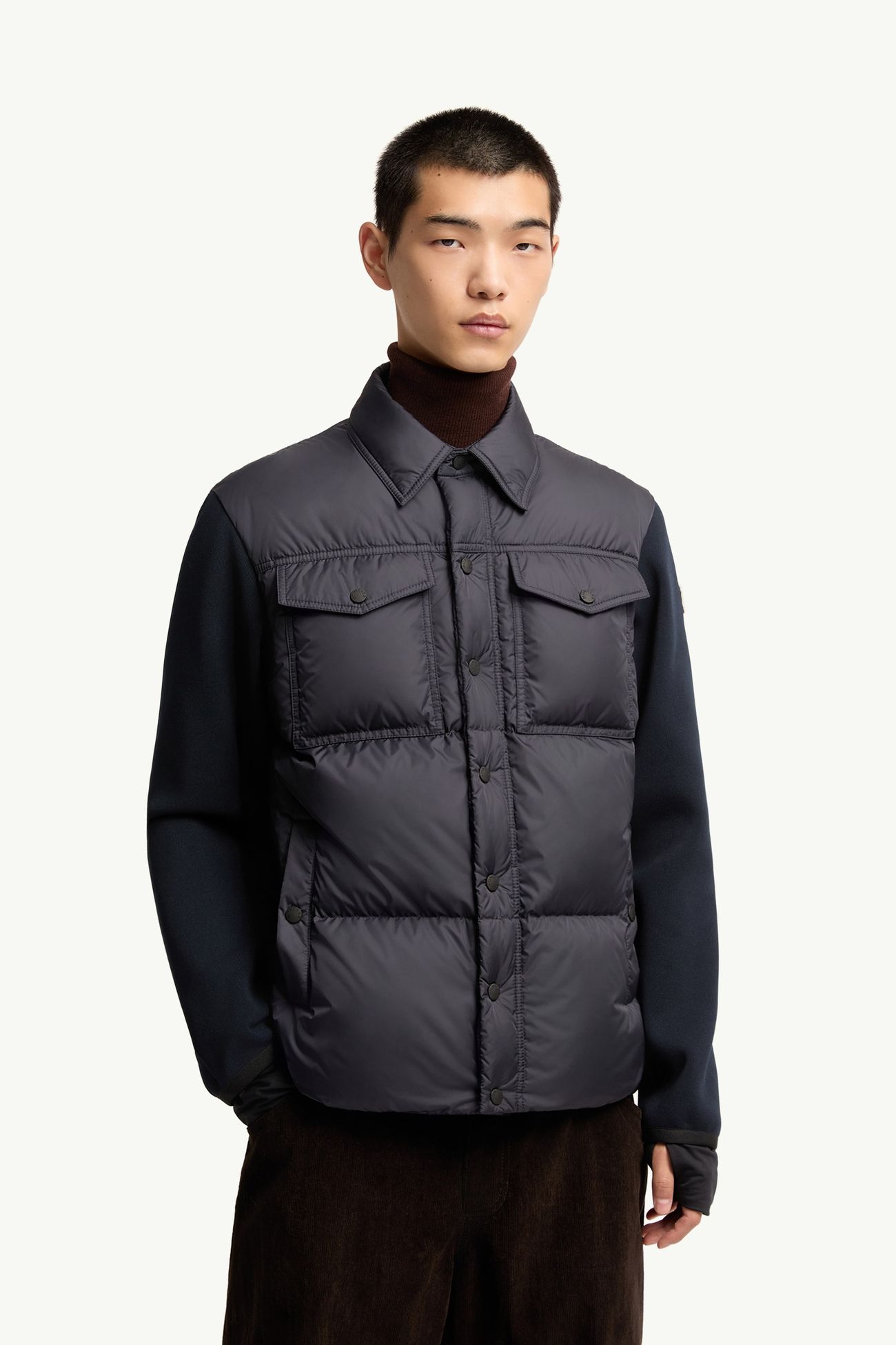 Cárdigan acolchado con cremallera Hombre Azul marino Moncler 3
